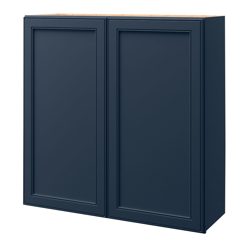 allen + roth 570SH Southam 36-in W x 39-in H x 12-in D Navy Wall Fully assembled Cabinet Recessed Panel