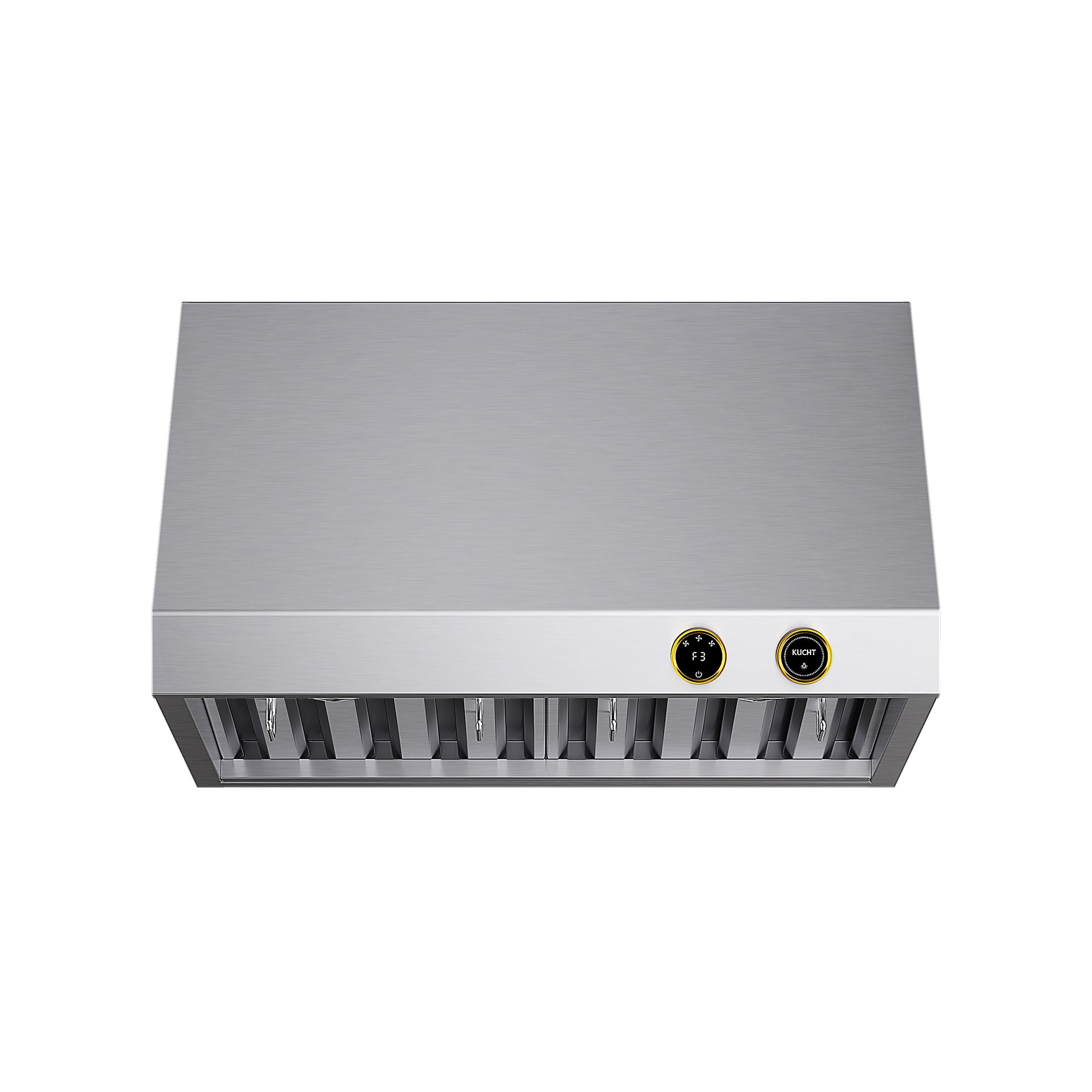 Kucht KRH300-GL 30 inch Ducted 900-CFM Stainless Steel with Gold Under Cabinet Range Hood