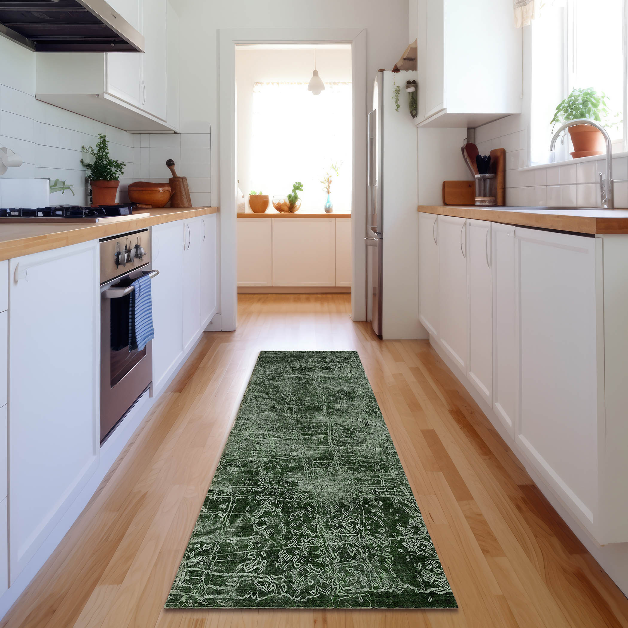 Addison Rugs AMF506GE9X12 Mayfield AMF506GE 9 x 12 (ft) Loomed Polyester Green Rectangular Indoor Abstract Machine washable Area rug