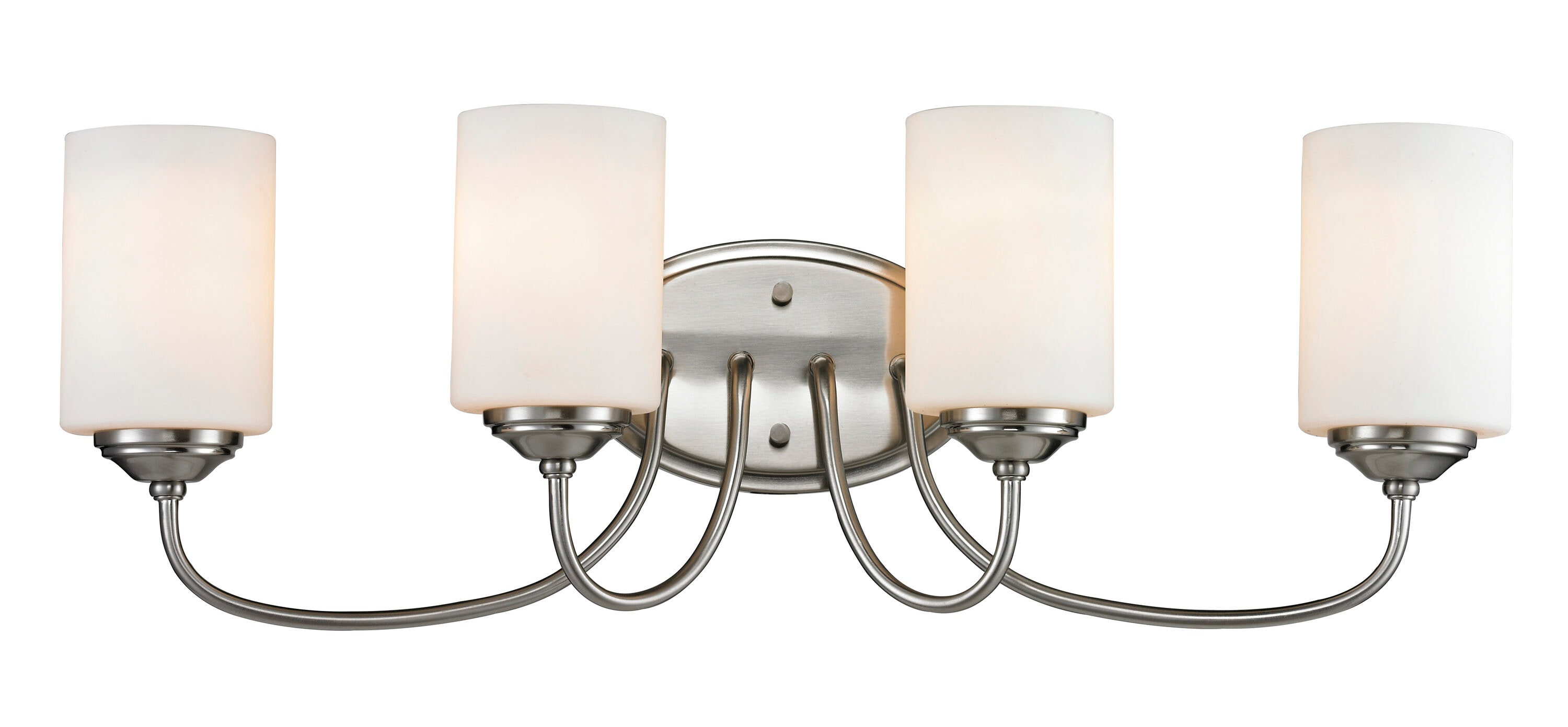 Z-Lite 434-4V-BN Cardinal 27-in 4-Light Brushed Nickel Transitional Vanity Light