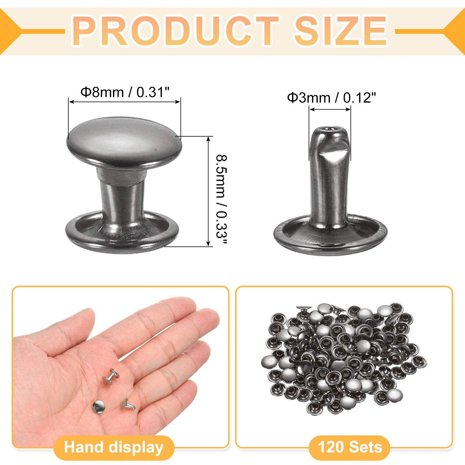 Unique Bargains S26091003UX3770 rivets - View #2