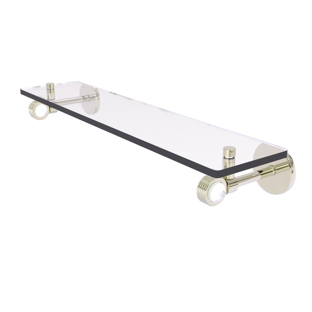 Allied Brass CV-1G-22-PNI Clearview Polished Nickel Wall mount Bathroom Shelf ( 22-in x 3.3-in x 5-in )