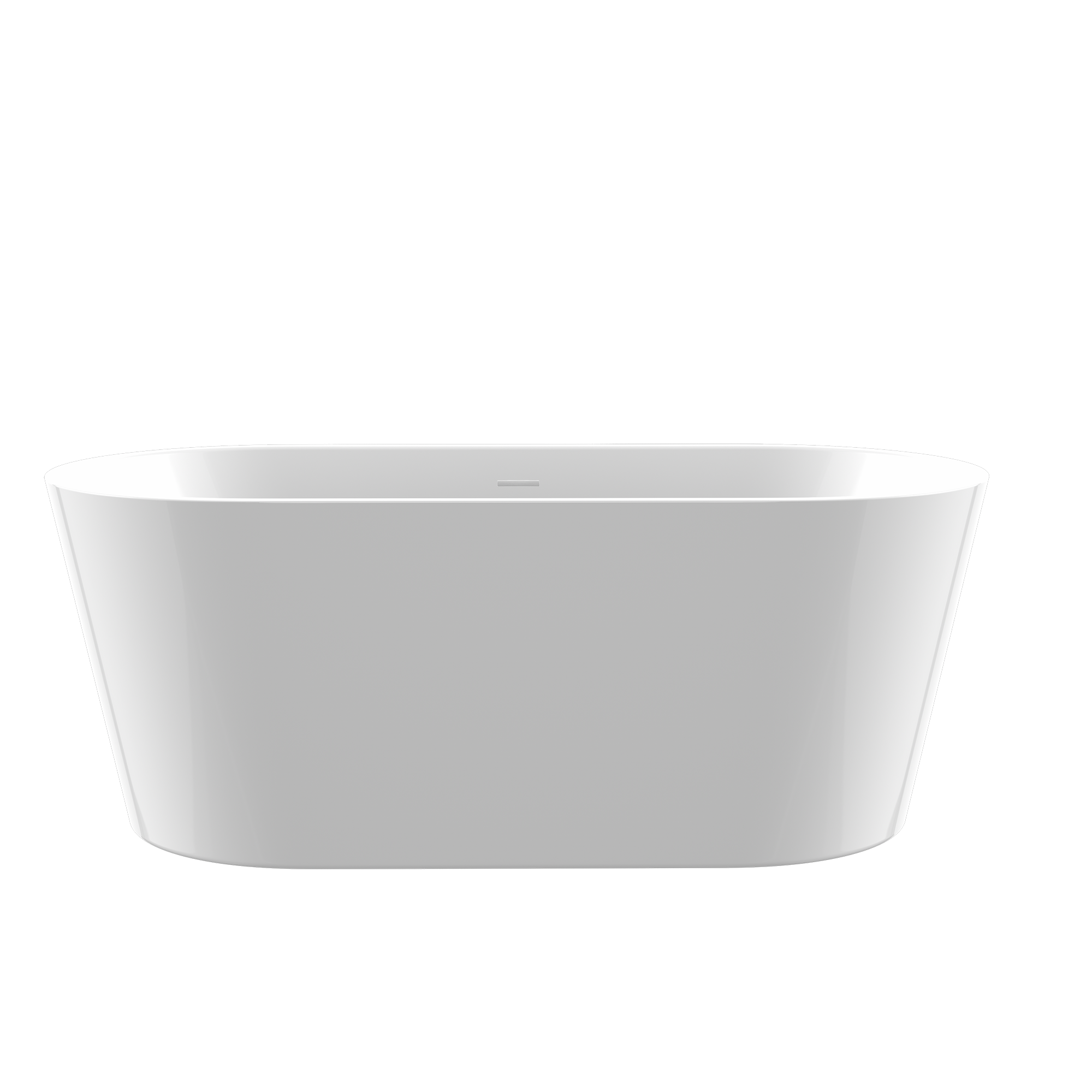 CASAINC CV-WBT29 55" Acrylic Free Standing Tub 27.56-in x 55-in Gloss White Acrylic Oval Freestanding Soaking bathtub with Drain ( Center Drain )