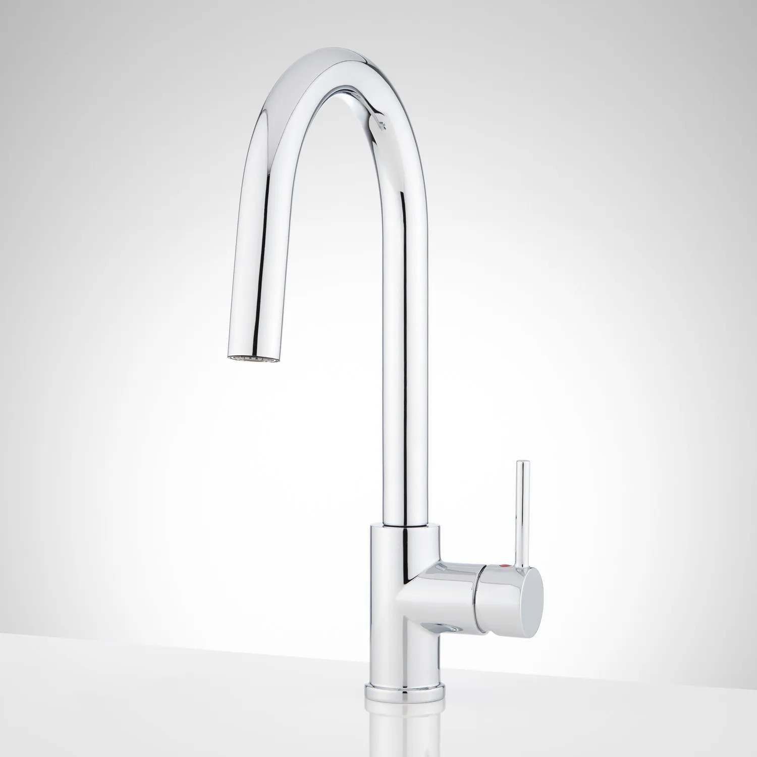 Signature Hardware 445048 Ravenel Chrome Single Handle Deck-mount Handle Commercial/Residential Pull-down Kitchen Faucet with Sprayer