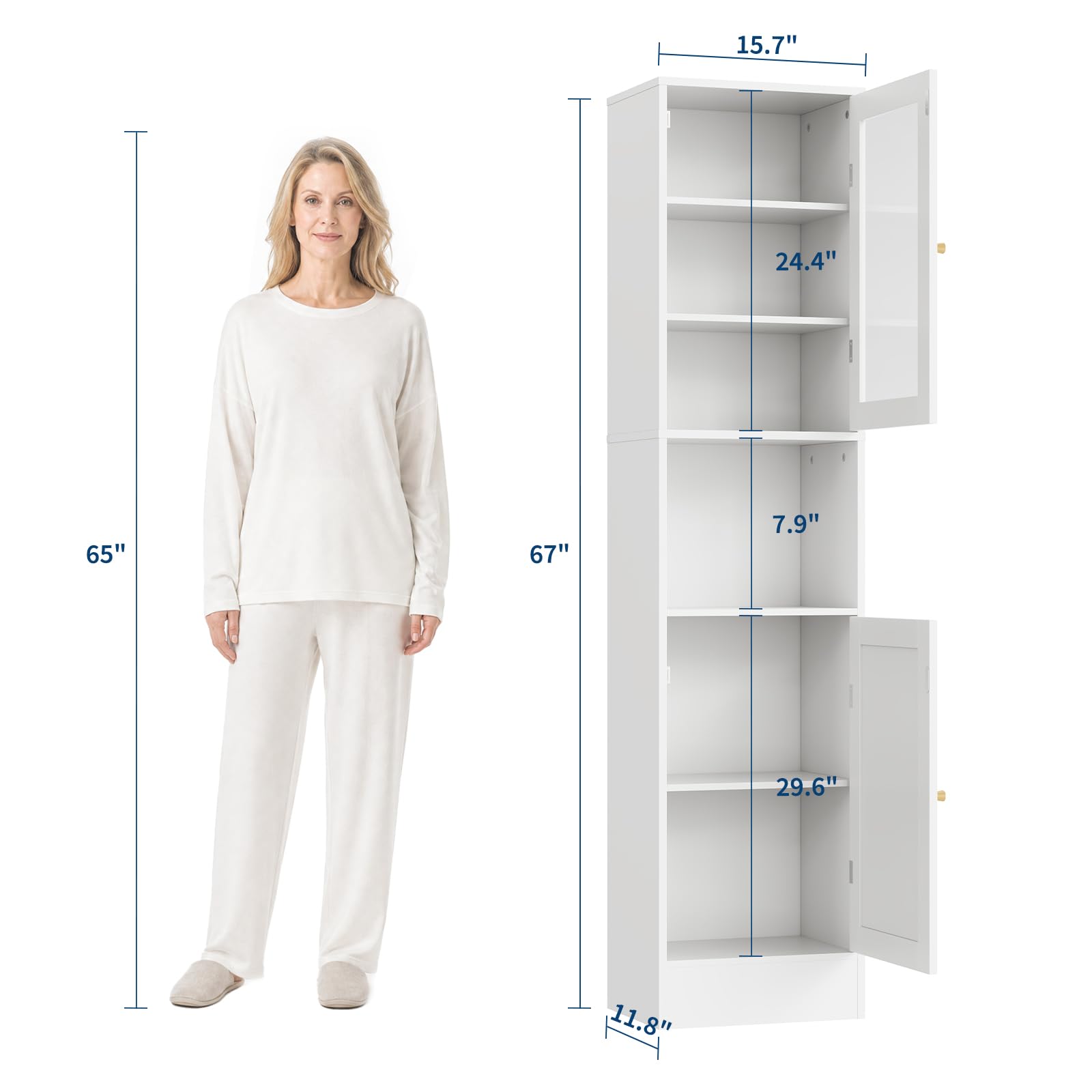 GarveeLife CLJ-NPXJZGTLCOS Linen-Cabinets - View #3