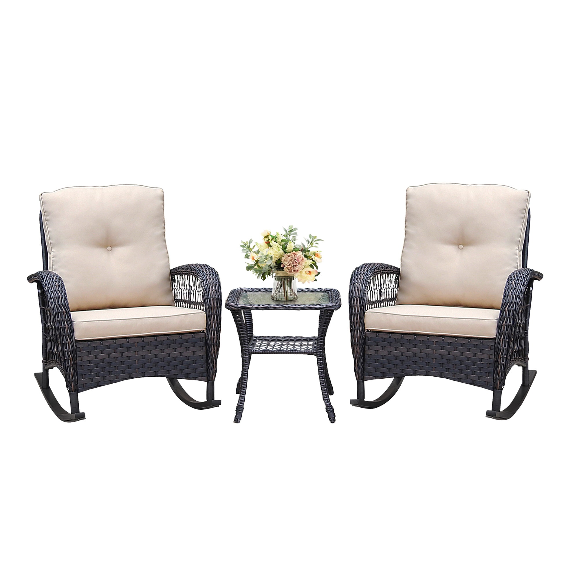 SINOFURN SYA010328GY Patio-Conversation-Sets - View #2