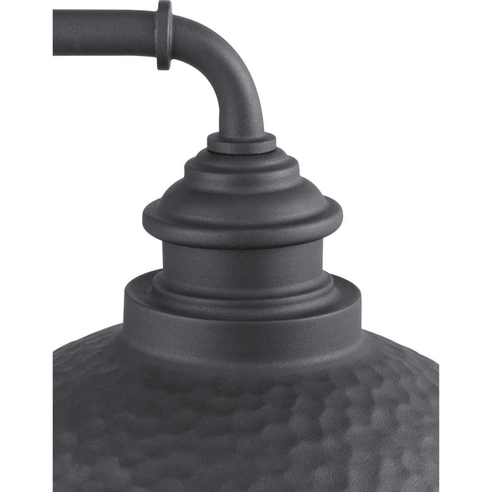 Englewood Black Hammered Copper 12" Outdoor Wall Lantern