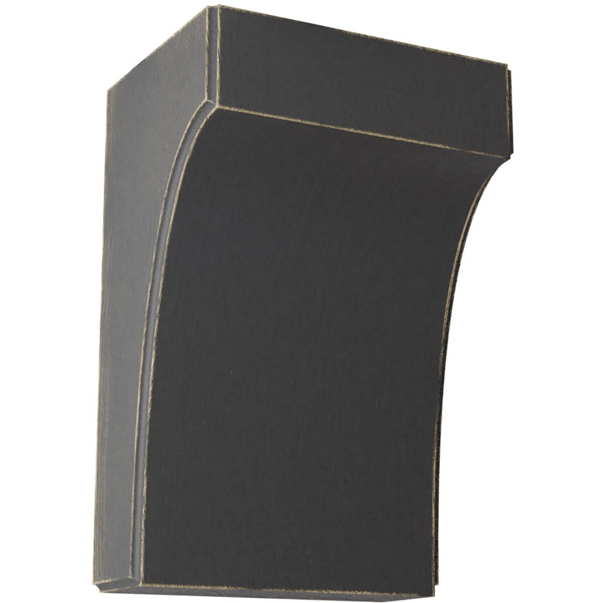 Ekena Millwork BKTWD05X04X08CVBL Clarksville 5-1/4-in x 4-in x 8-in Rubberwood Black Wood Standard Bracket