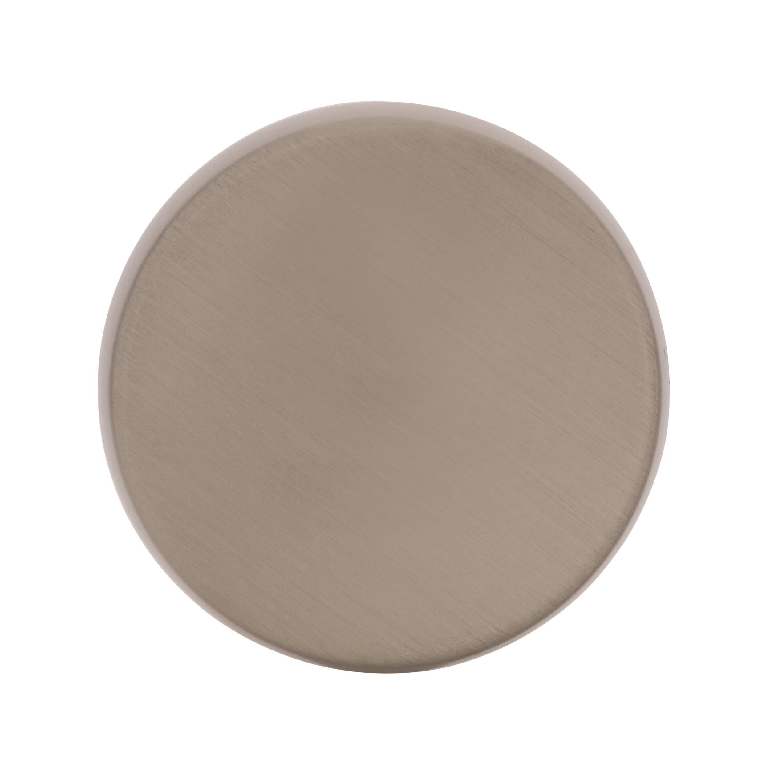 Satin Nickel Round Cabinet Knob with Mounting Hardware