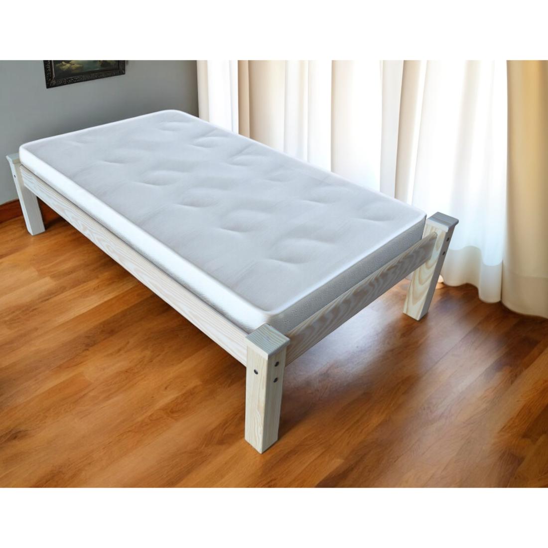 HomeRoots 4000546610 Twin Natural Wood Bed Frame