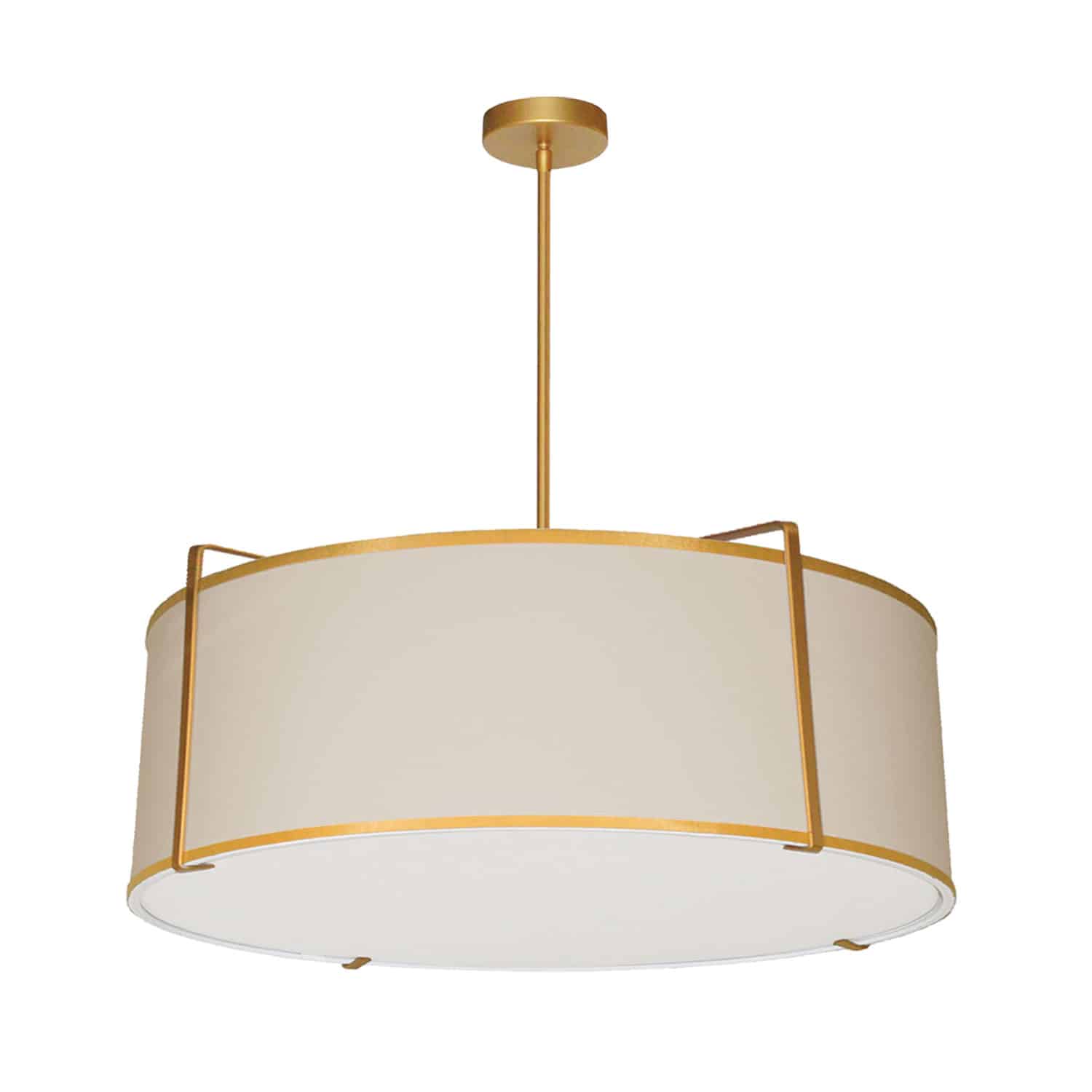 cream metal ceiling light shade