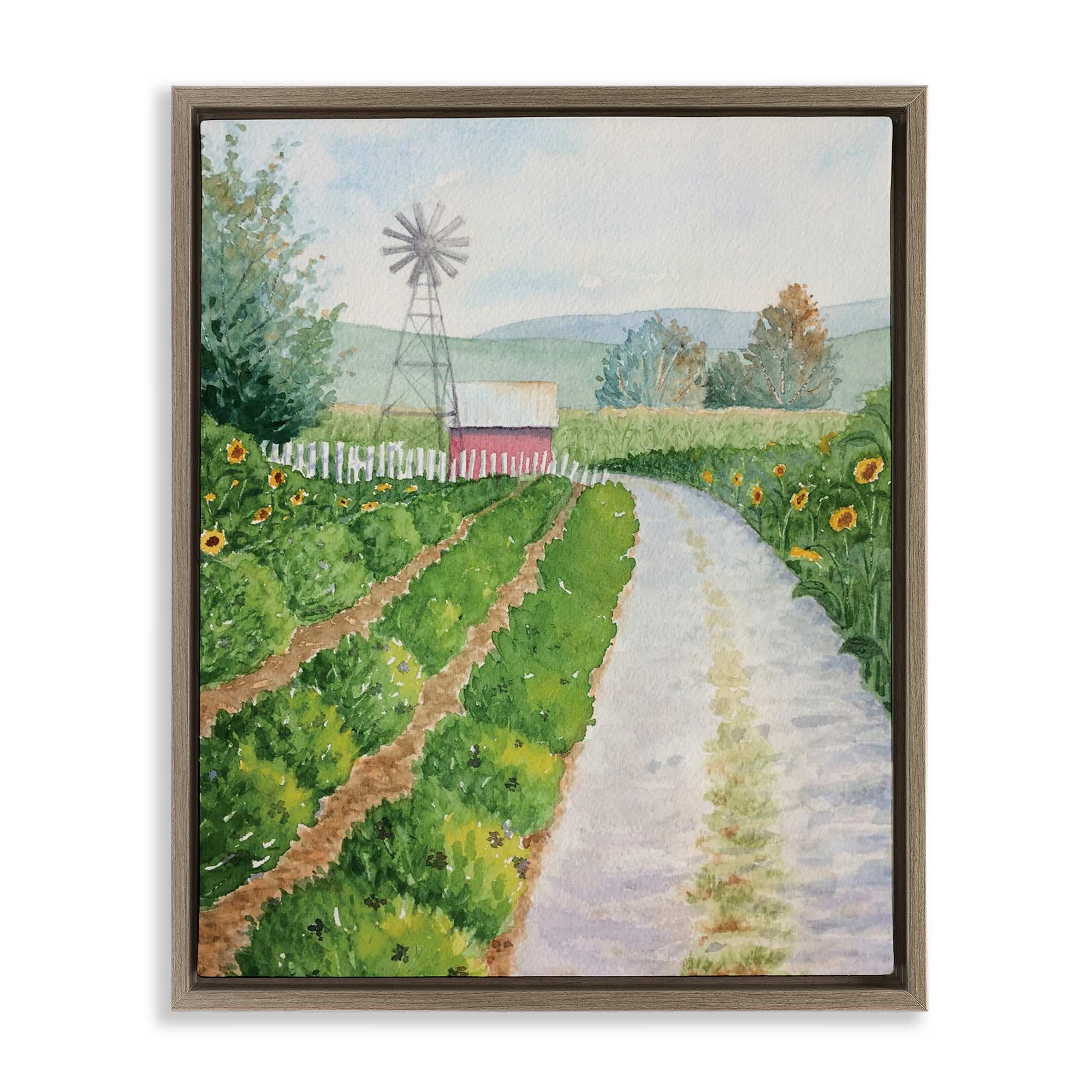 Stupell Industries BS-572-FFE-16X20 Tranquil Farm Path Floating Frame design by Stephanie Fielden