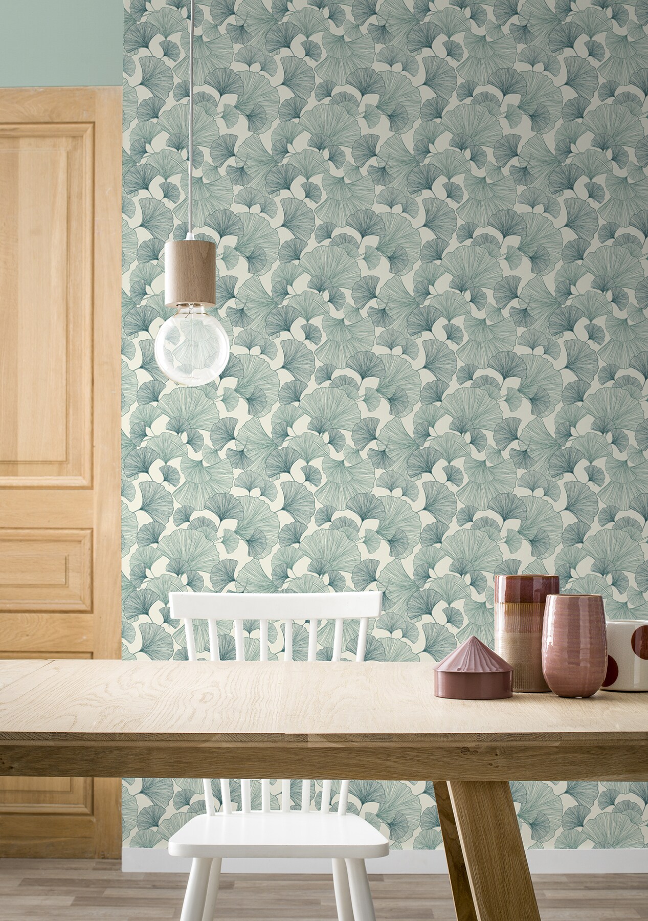 Rasch Waft Teal Ginkgo Wallpaper in the Wallpaper department at Lowes.com