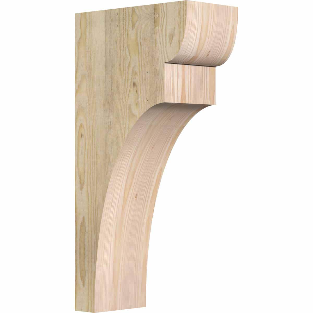 Ekena Millwork COR06X12X24YOR00RDF 6-in x 12-in x 24-in Yorktown Unfinished Douglas fir Wood Paintable/Stainable Corbel
