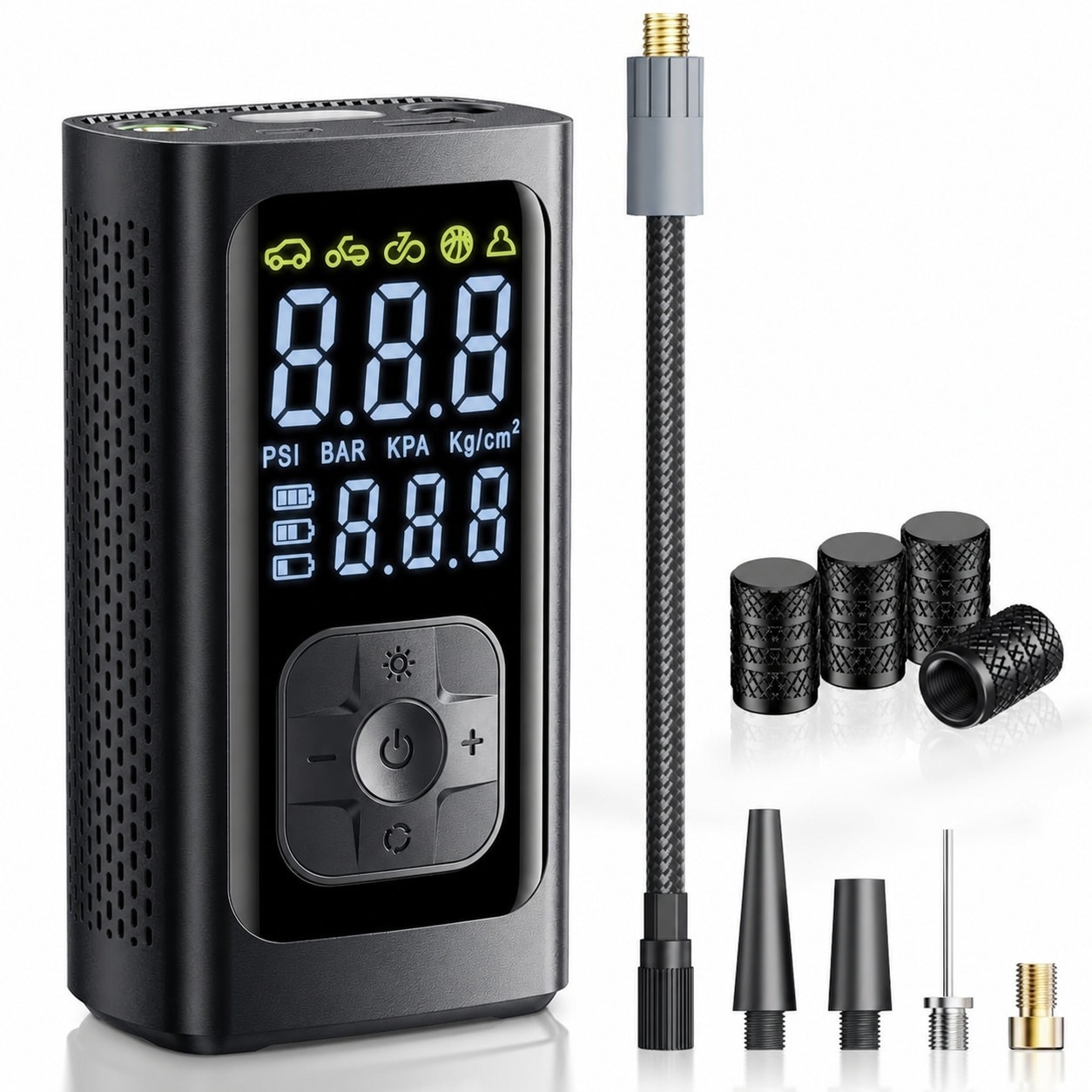 AKSCYZM  Portable Tire Inflator Air Compressor 150PSI Fast Inflation Large LCD Display Digital Pressure Gauge Auto Shut Off for Car Motorcycle