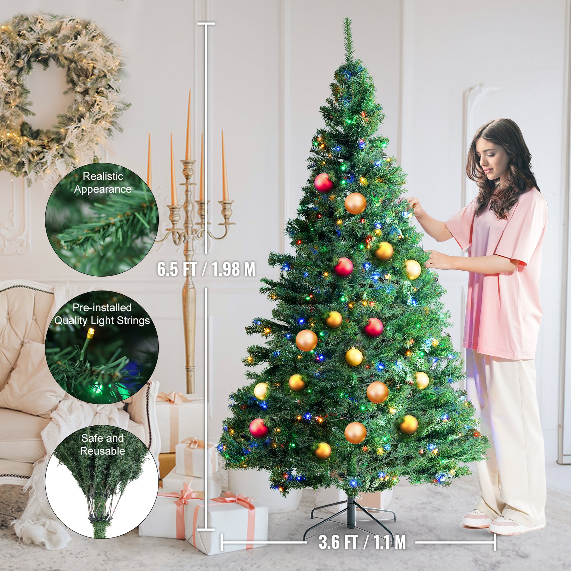 Numhew NHLYNN43474 Artificial-Christmas-Trees - View #4