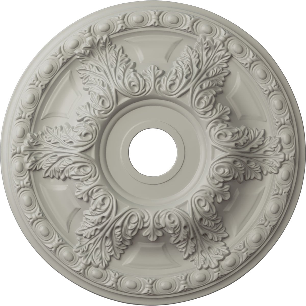 Ekena Millwork CM23GAPCF Granada 23.375-in W x 23.375-in L Painted Pot Of Cream Polyurethane Whole Ceiling Medallion