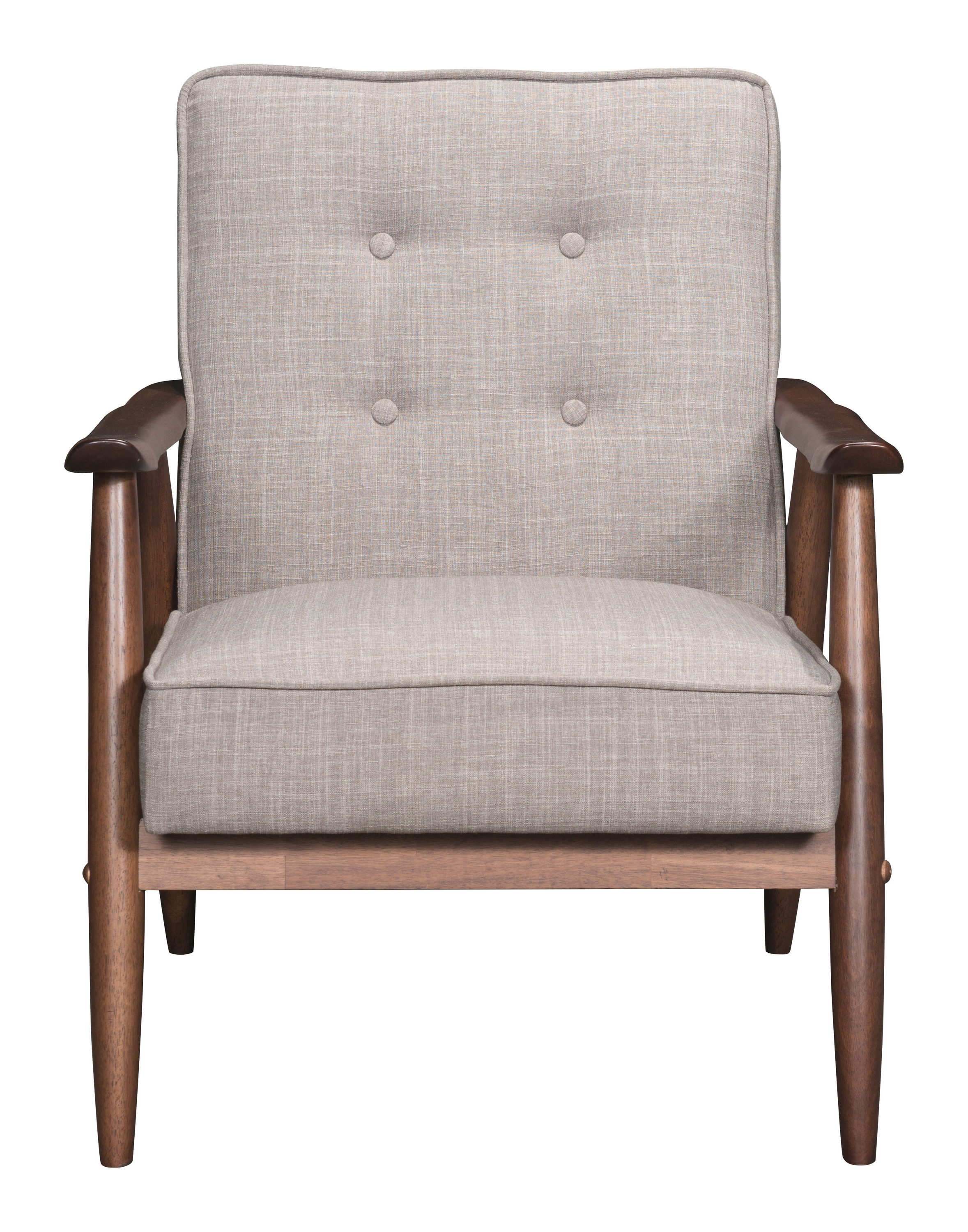 Zuo Modern Rocky Modern Putty Accent Chair at Lowes.com