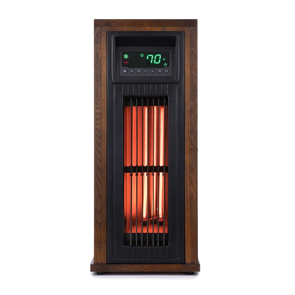 Lifesmart 1500-Watt Infrared Quartz Tower Indoor Electric Space Heater with Thermostat and Remote Included