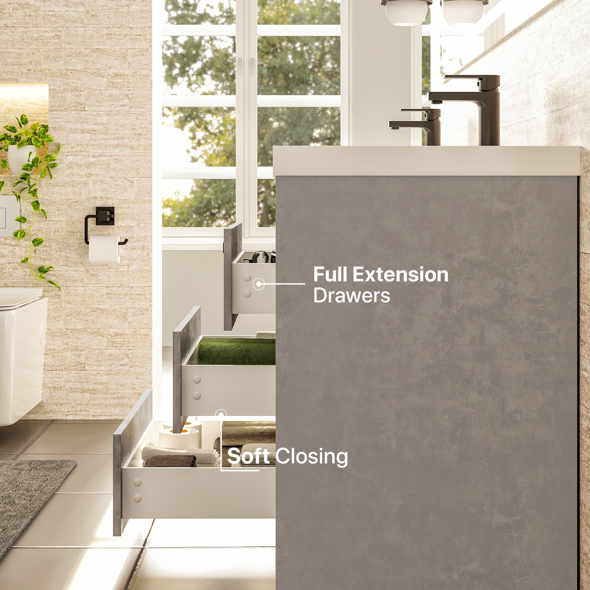 Eviva EVVN1900-8-84CGR Bath-Vanity-Combo - View #5