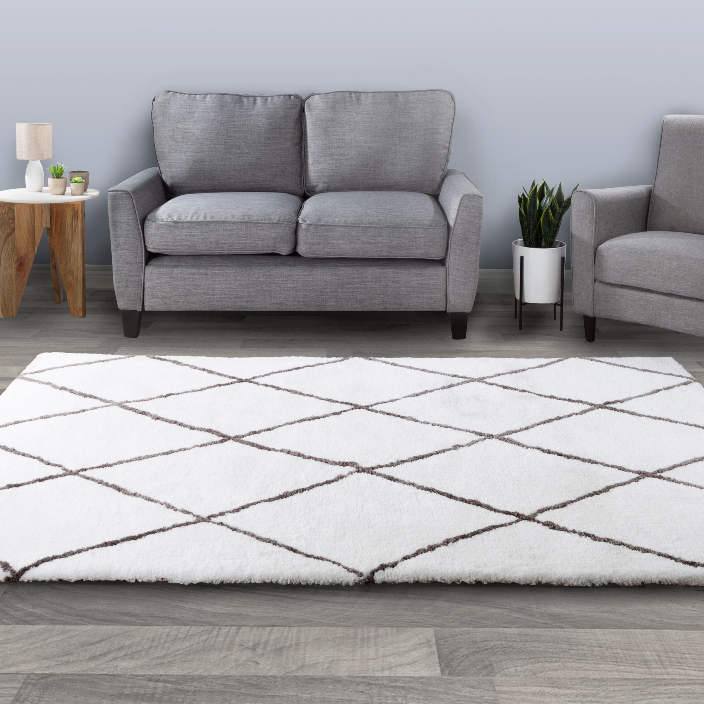Hastings Home Rugs 8 x 10 Ivory and Gray Indoor Area Rug at Lowes.com