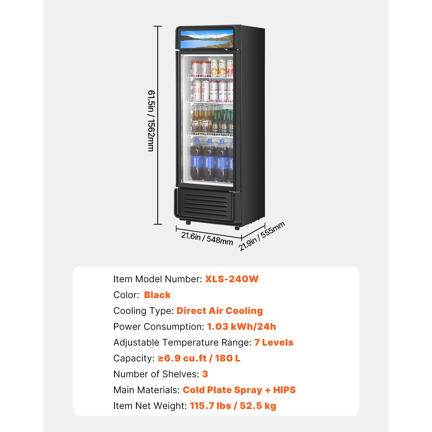 VEVOR SCDMBLMBXDDX06592V1 Commercial-Refrigerators - View #7