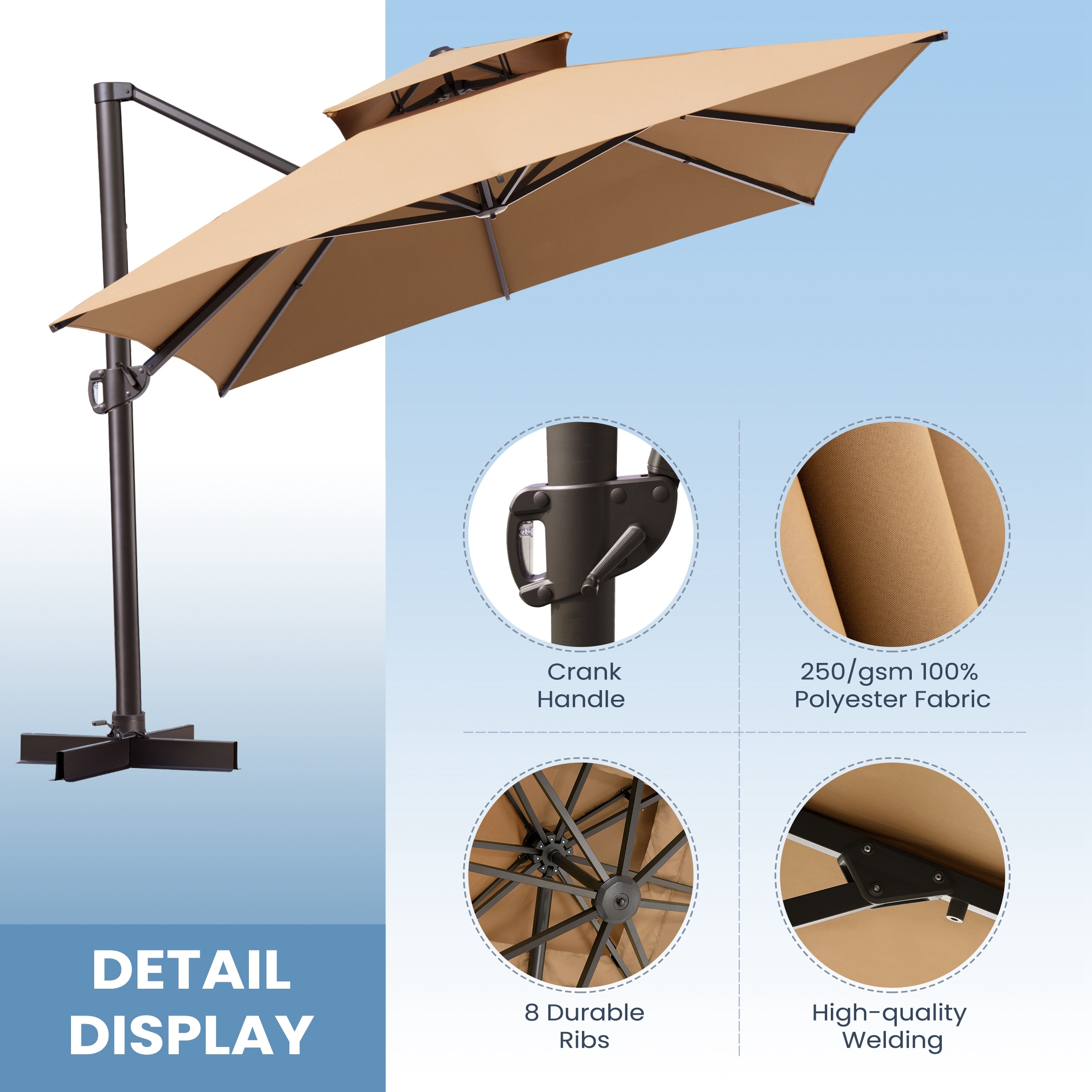 Crestlive Products CL-PU056TAN Umbrellas-2 - View #8