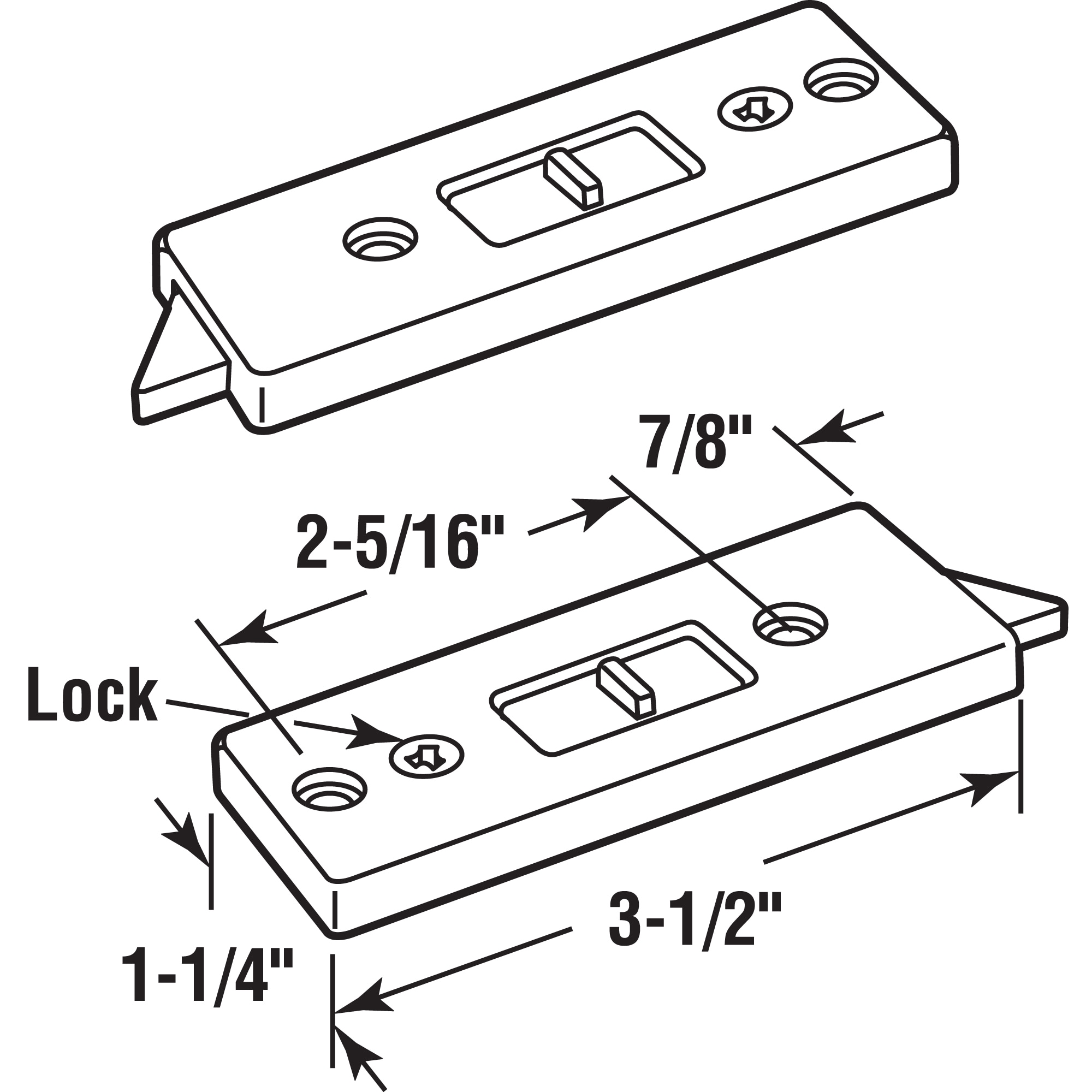 Prime-Line F 2801 Horizontal-Sliding-Window-Sash-Locks - View #2