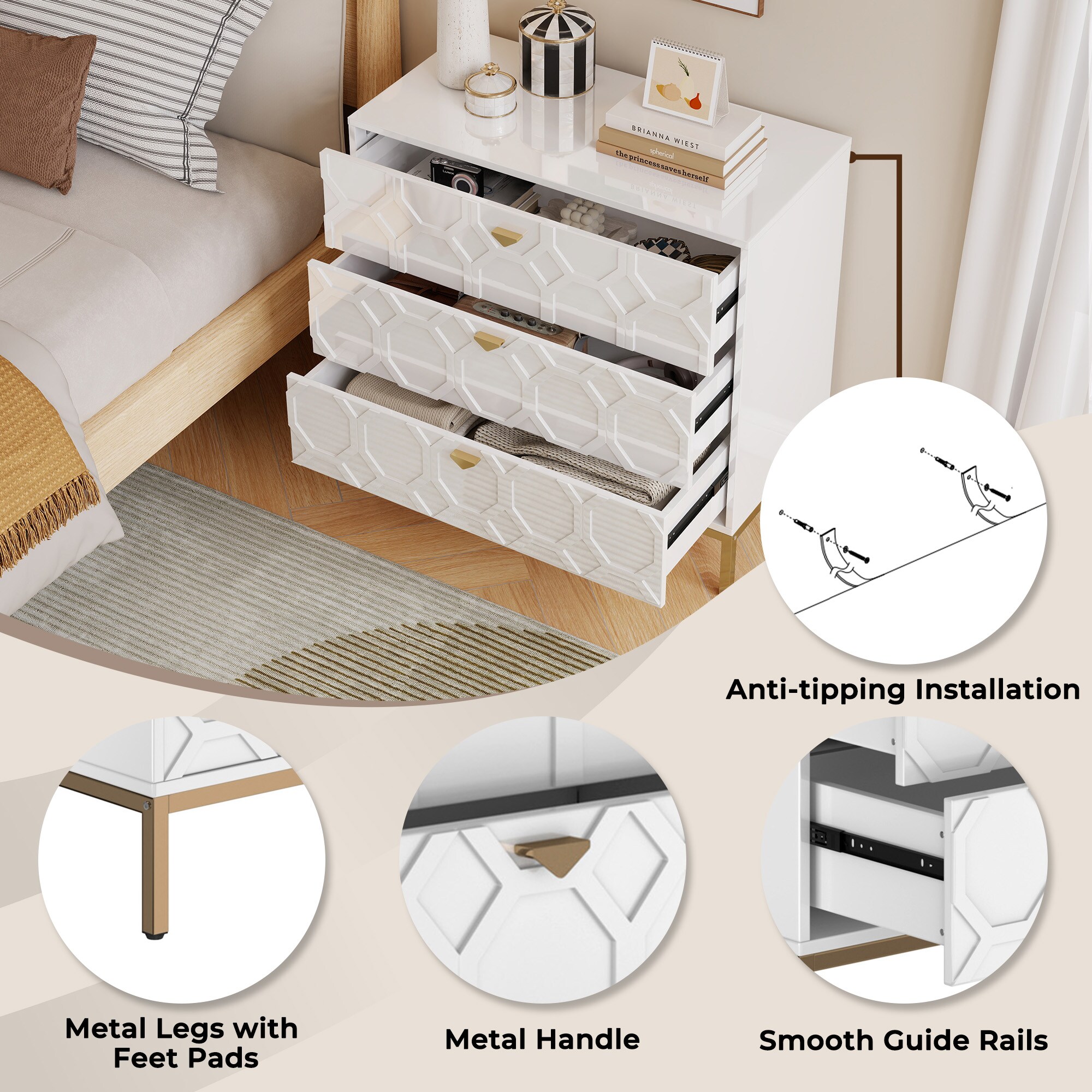 Clihome CL-JH-009014-WH-N dressers - View #11
