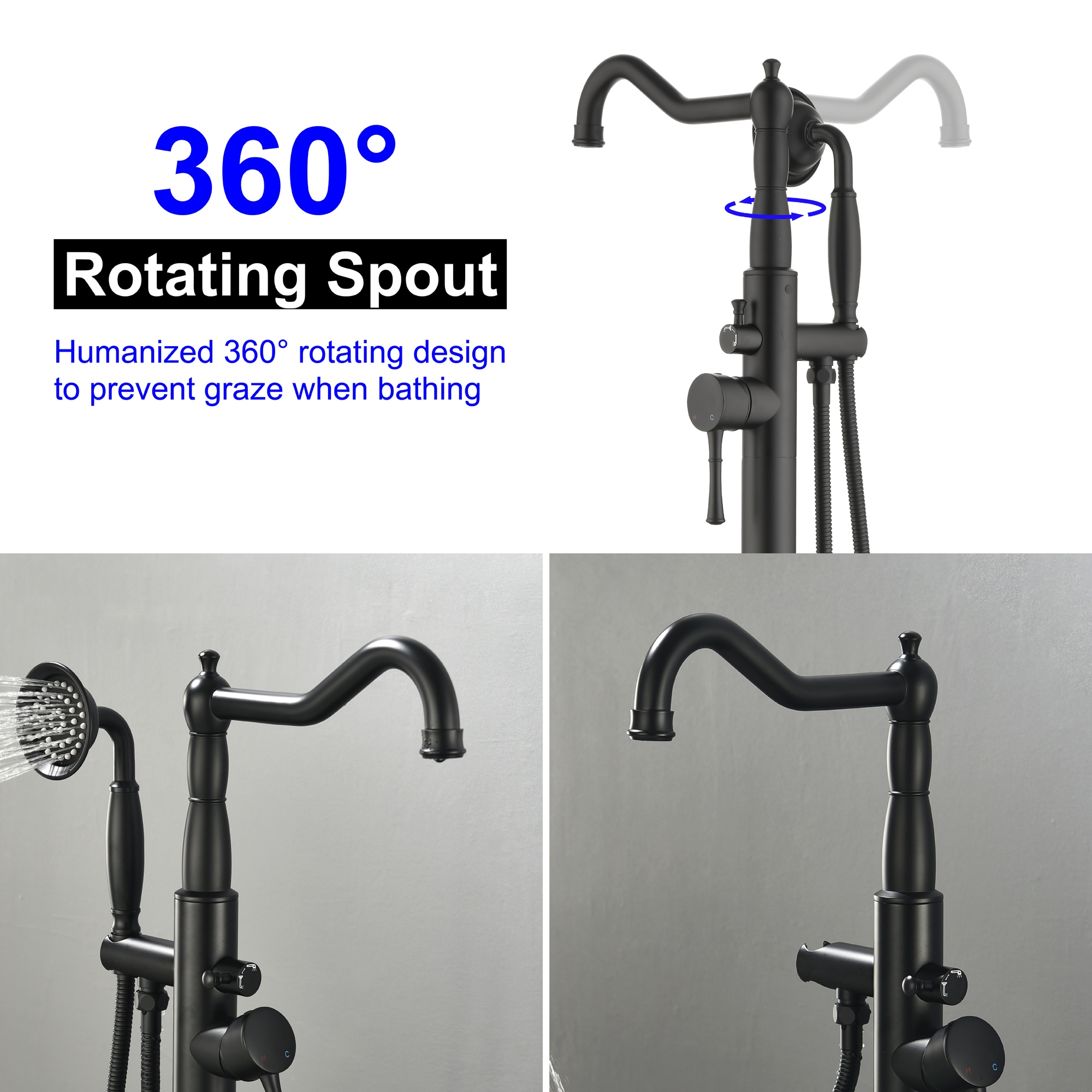 WELLFOR KC-HPY-52633US Roman-Tub-Faucets - View #6