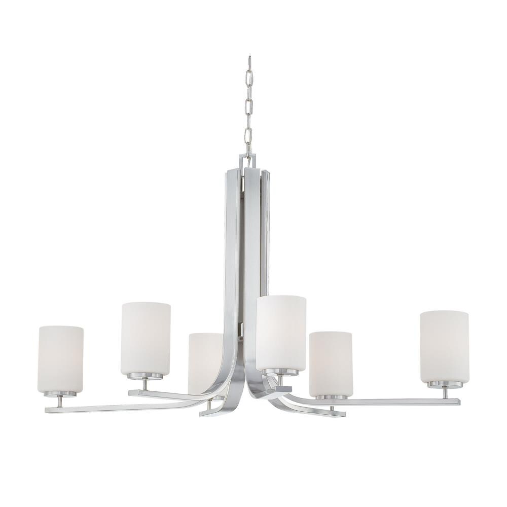 Thomas Lighting SL806978 Pendenza 6 -Light Distressed Brown Transitional For Use in Bedrooms, Dining Rooms, Foyers, Kitchens, Living Rooms Chandelier