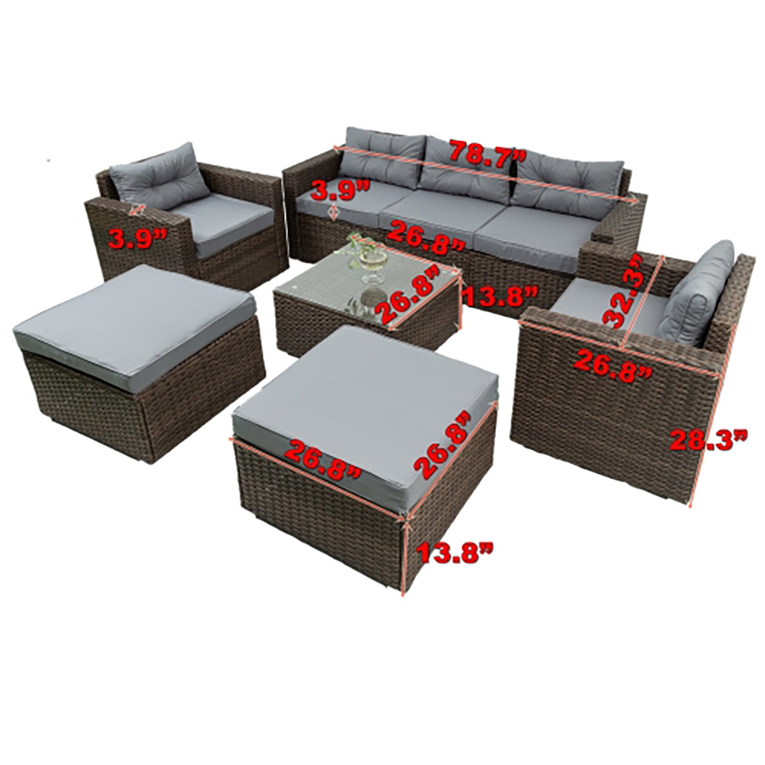 GZMR GM-EF-00061 Patio-Conversation-Sets - View #5