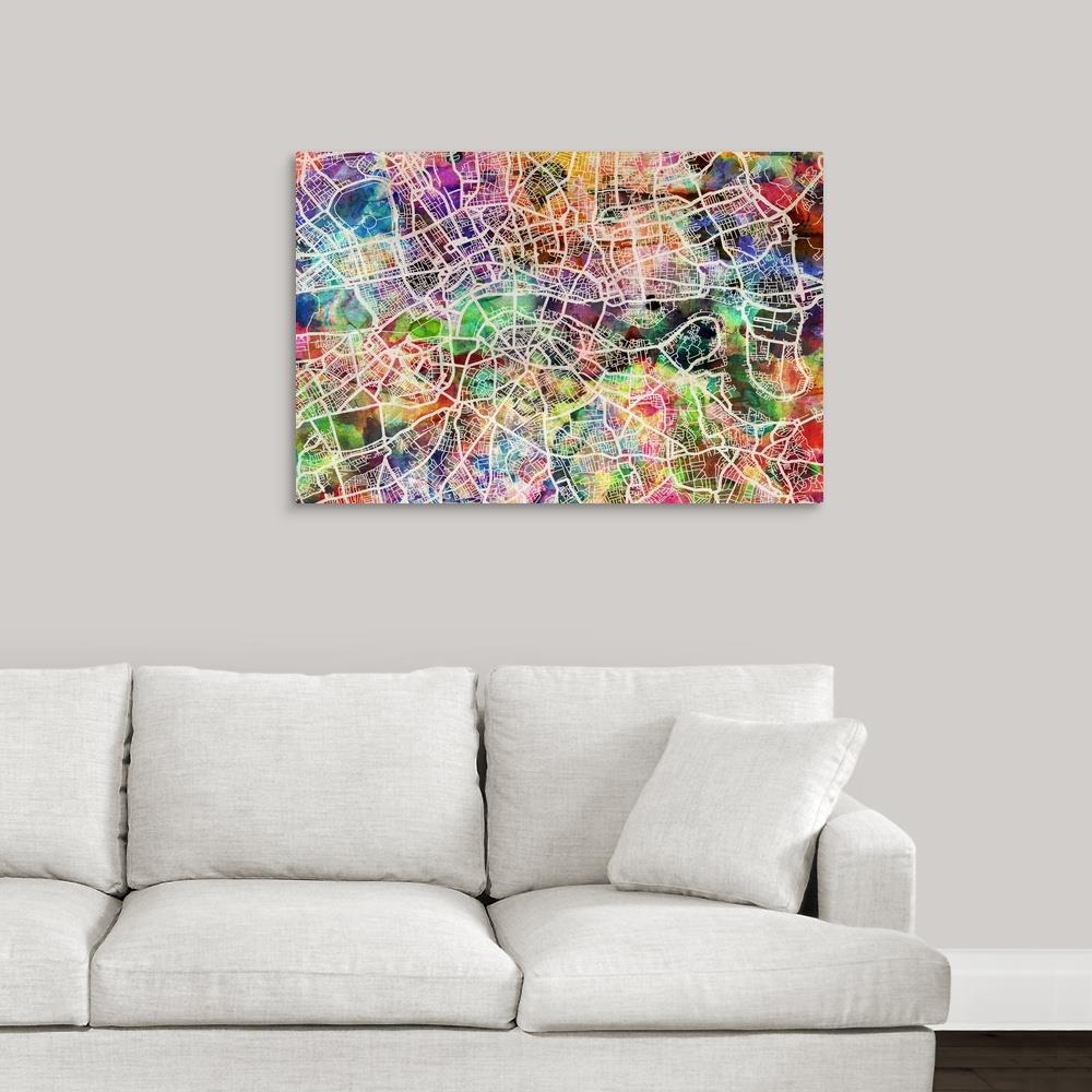 GreatBigCanvas 24-in H x 36-in W Abstract Print on Canvas in the Wall ...