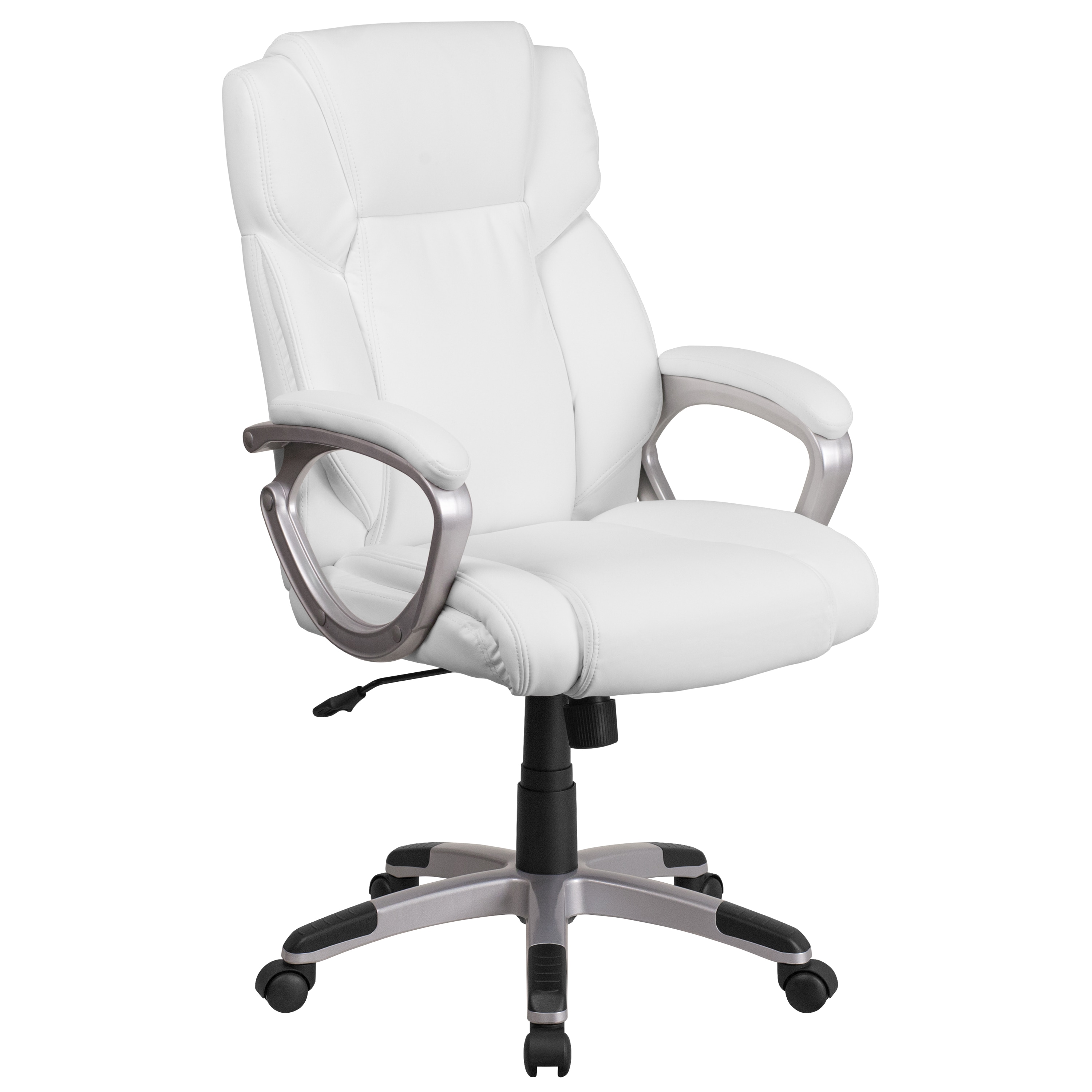 Flash Furniture White Contemporary, White Leather Office Chair Modern