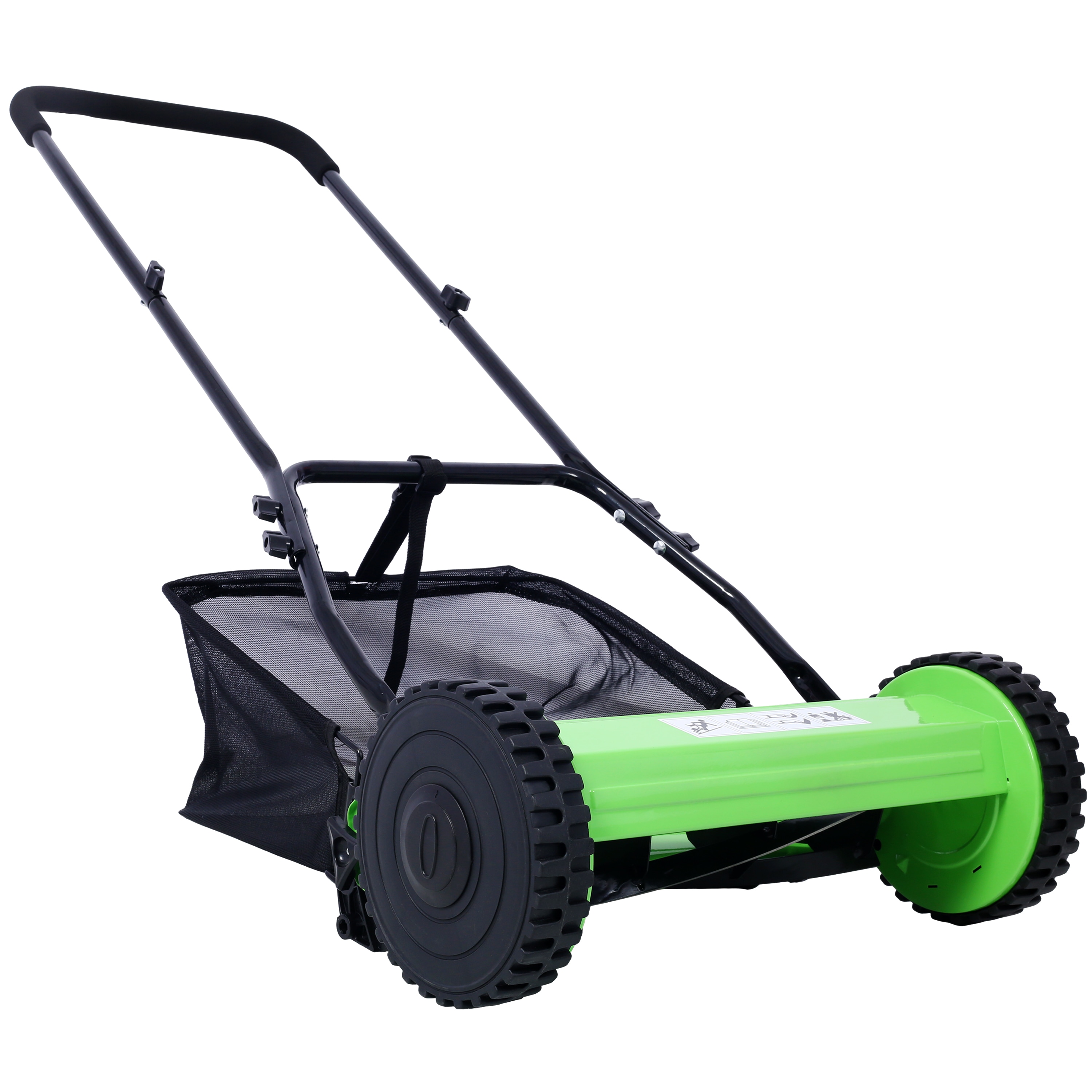 Tatayosi 16-Inch 5-Blade Push Reel Lawn Mower with Grass Catcher GREEN COLOR #T142933