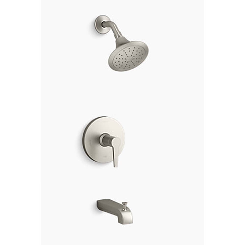 KOHLER Pitch 1-Handle Valve Trim in Vibrant Brushed Nickel (Valve Not Included)