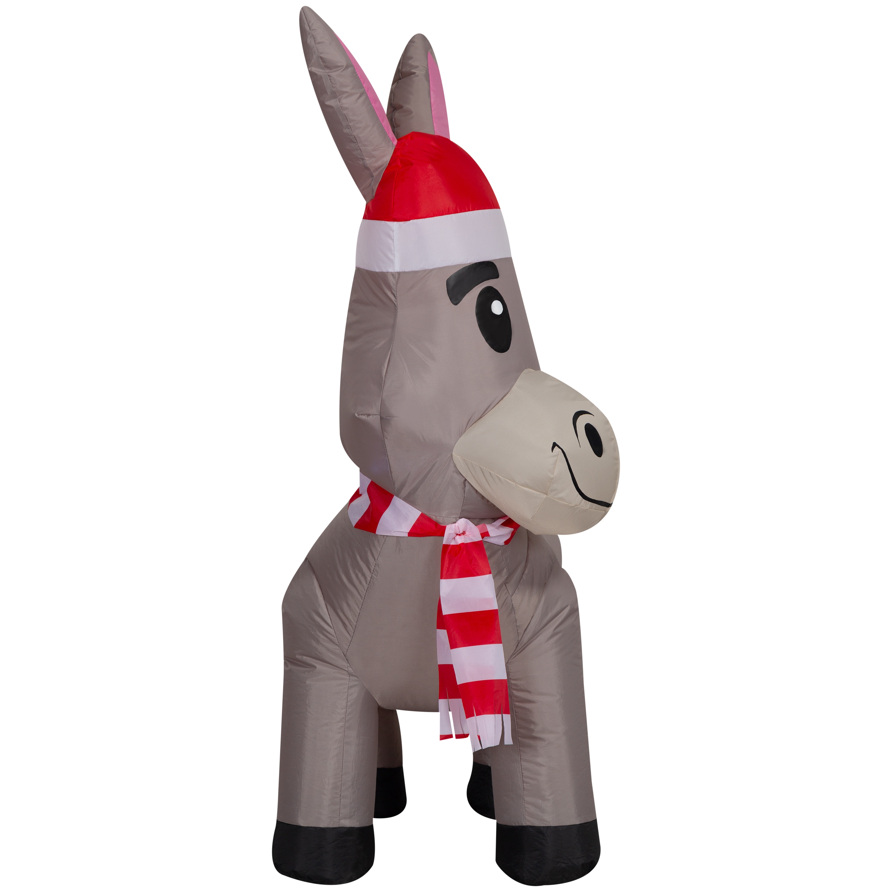 Holiday Living 4-ft LED Donkey with Santa Hat Christmas Inflatable in the Christmas Inflatables 