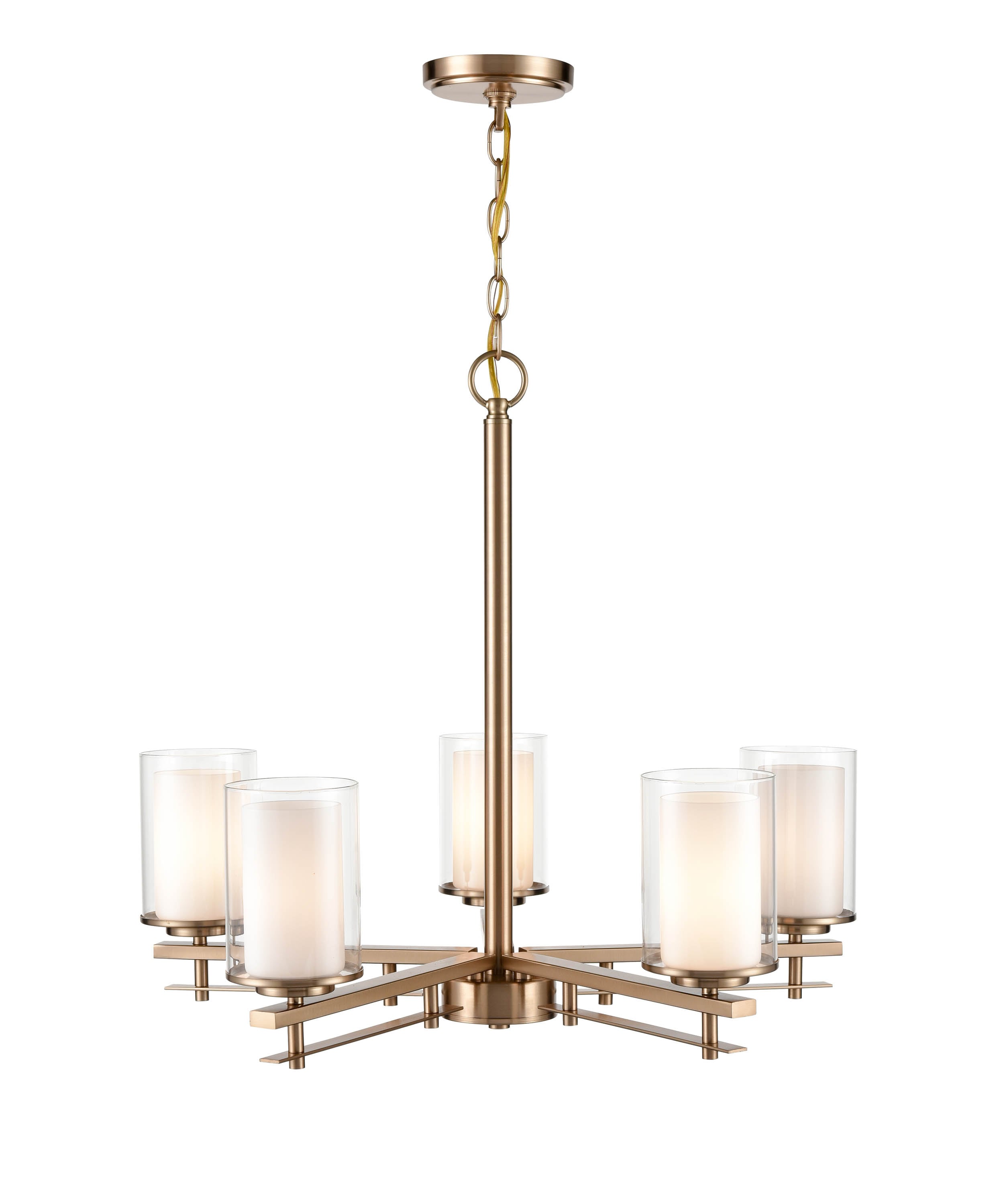 Millennium Lighting Huderson 5-Light Modern Gold Traditional Dry Rated ...