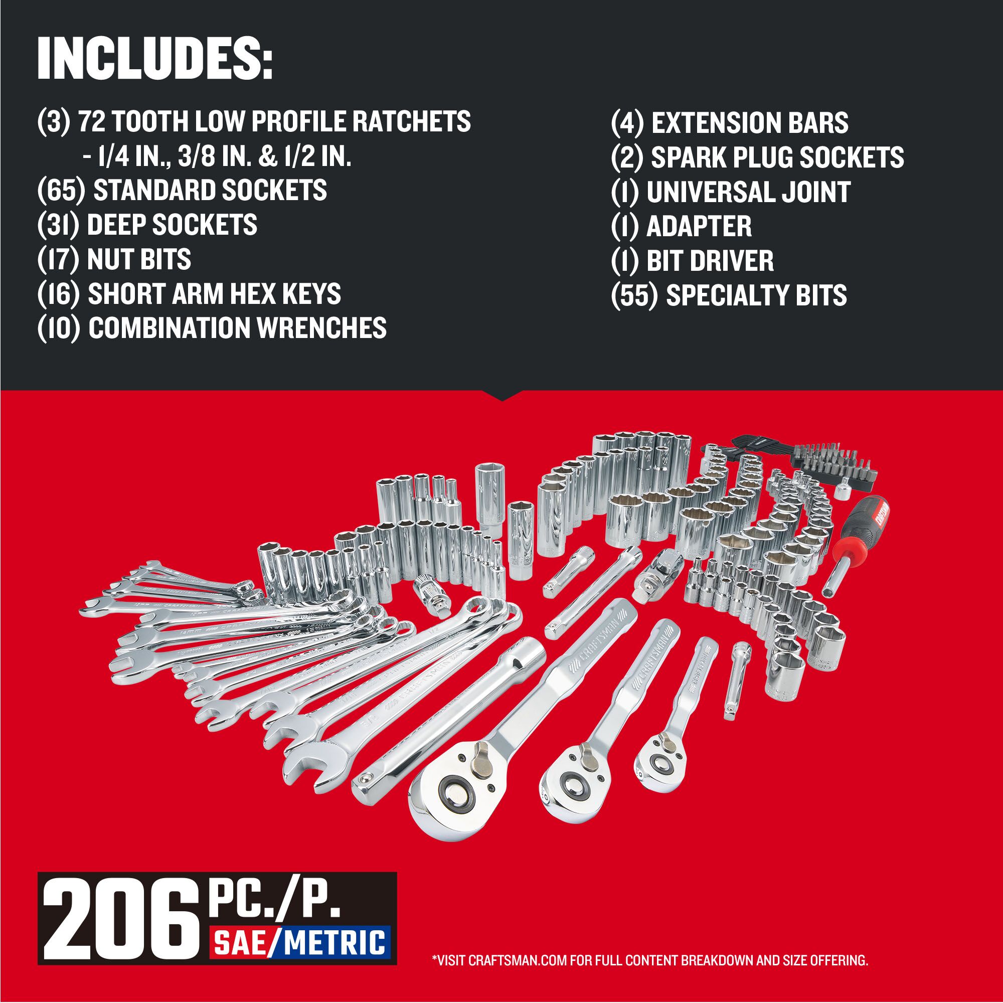 CRAFTSMAN CMMT45317L Mechanics-Tool-Sets - View #3