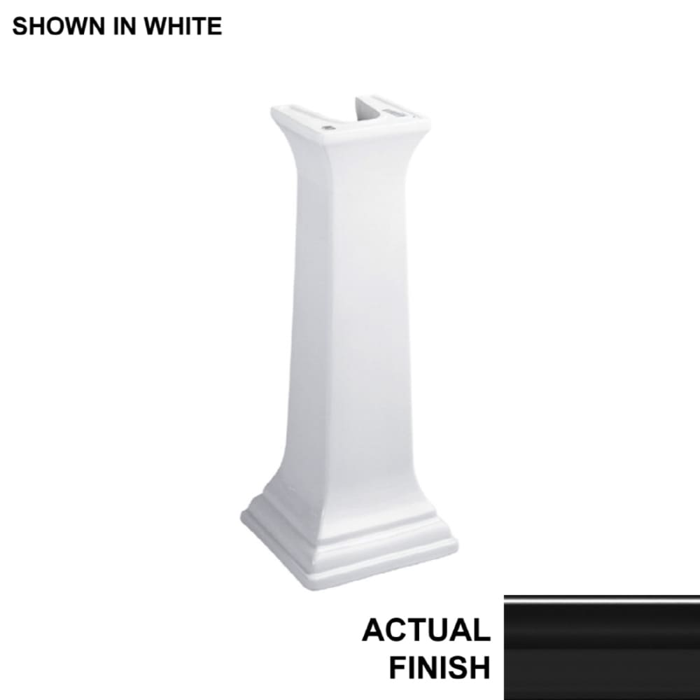  2267-7 Memoirs Fireclay Traditional Black Pedestal Sink Base ( 27.38-in x 17.5-in x 27.375-in )