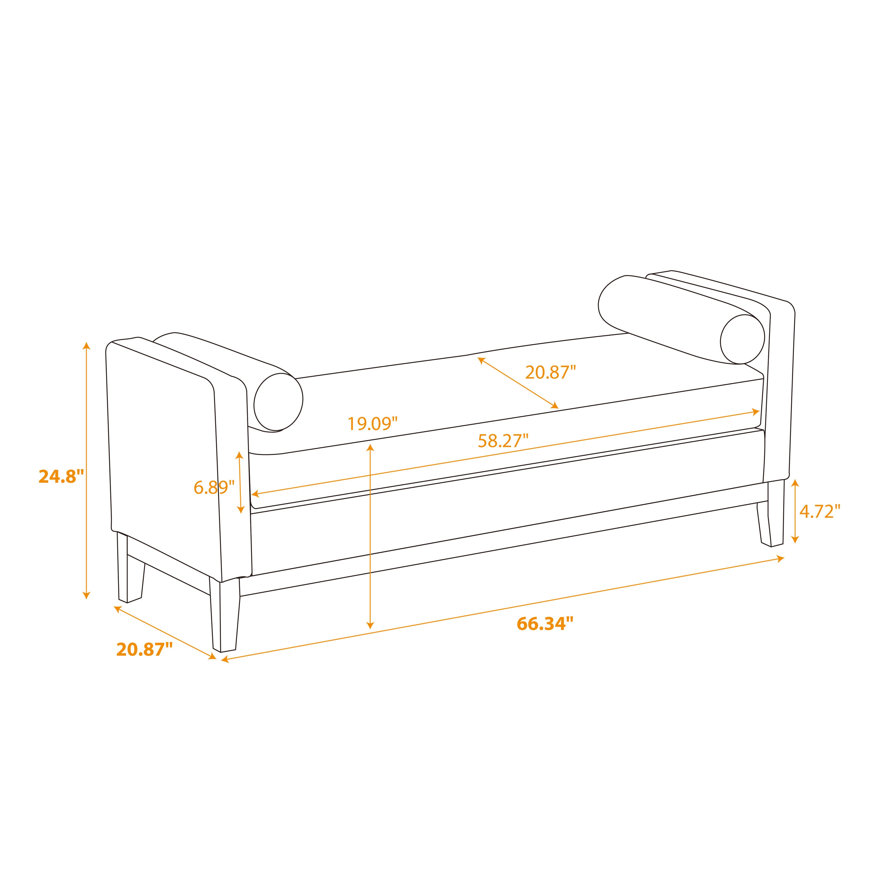 Hrinhom HC-W4002-GRAY bench - View #9