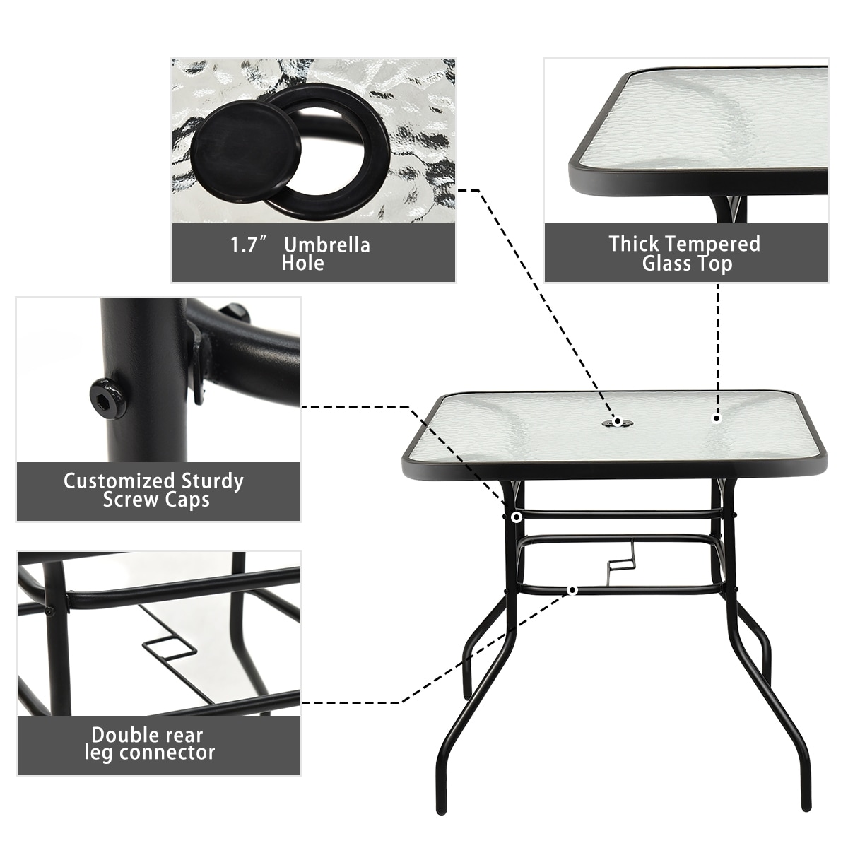 Clihome CWCH-HW65C658 Patio-Tables - View #5