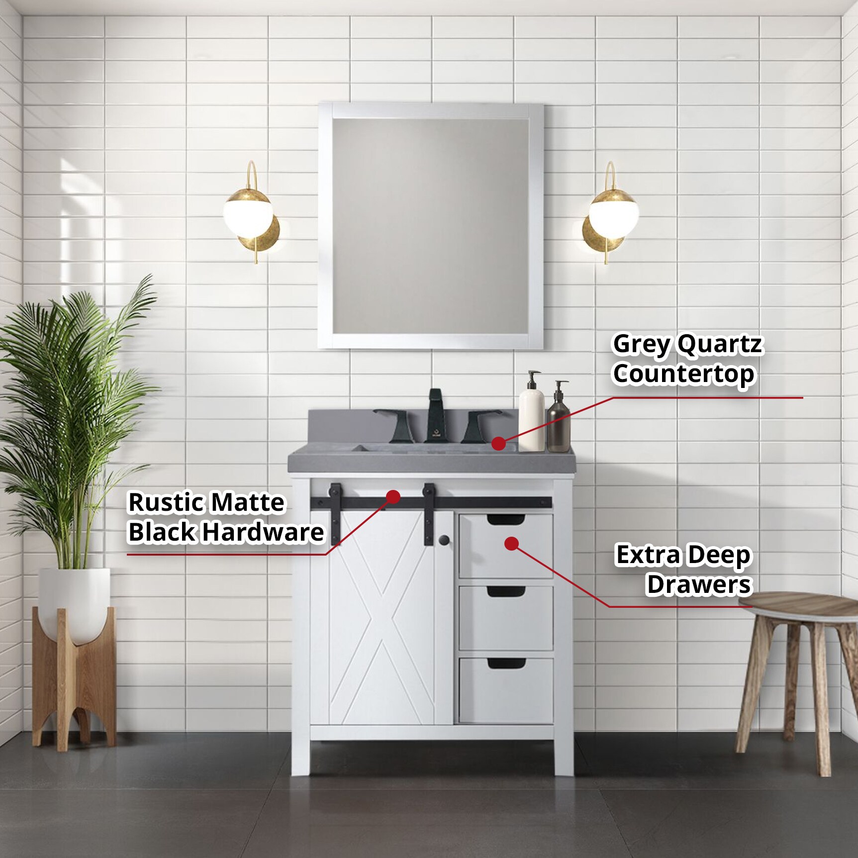 Lexora LM342230SAASM28F Bath-Vanity-Combo - View #7