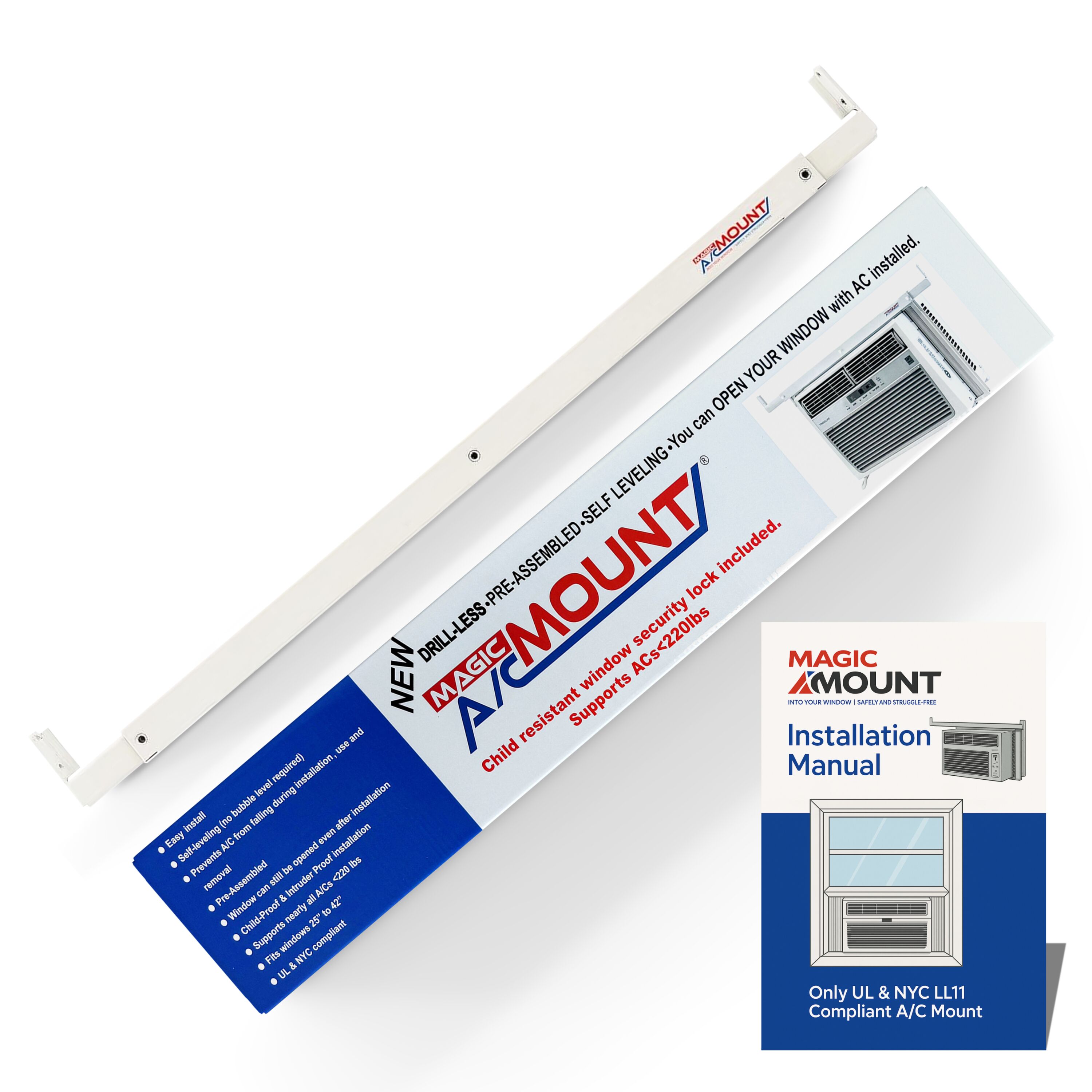 MagicACMount MACM101 42-in W x 2.75-in H Window Air conditioner support bracket