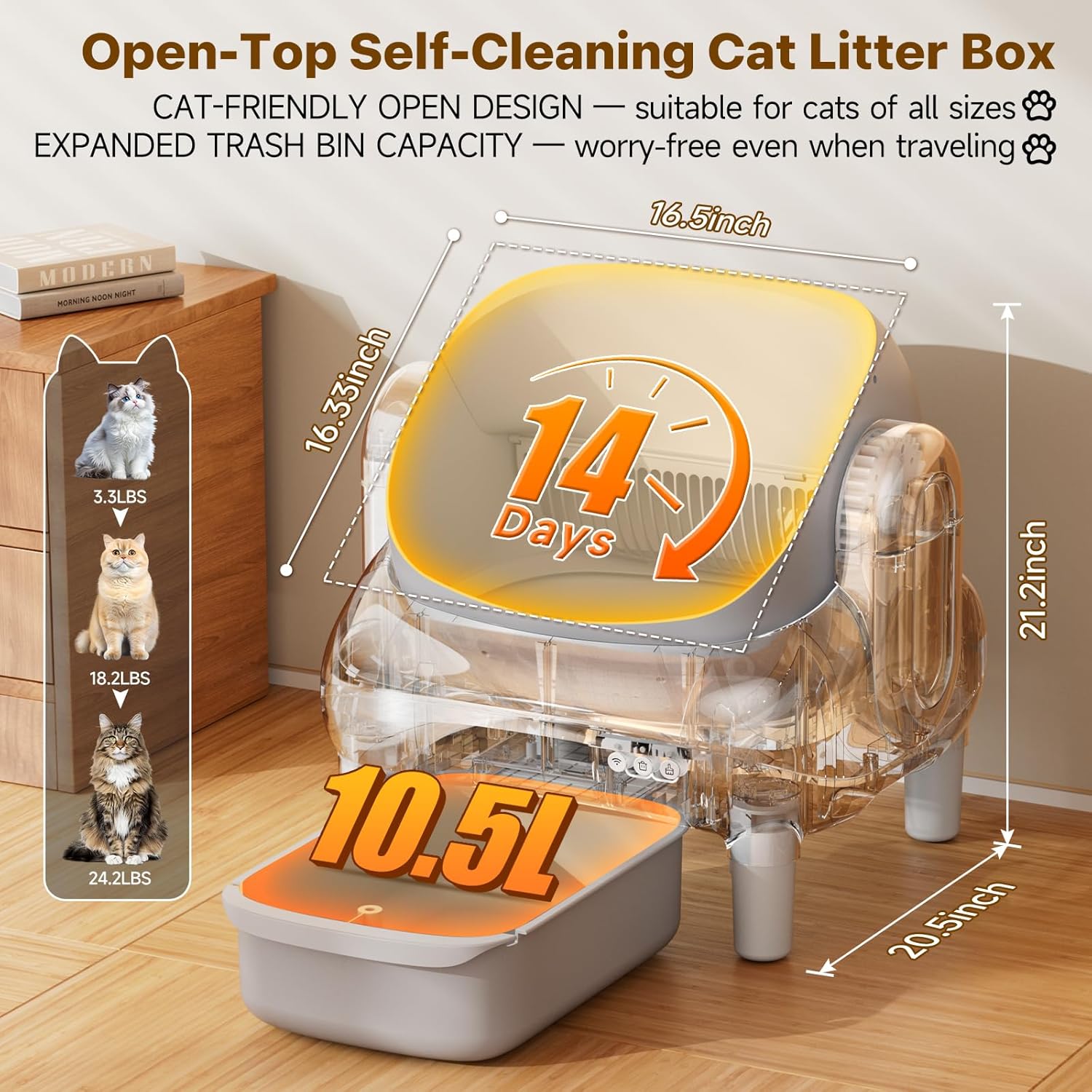 Paruuntys PT-Y1-B0GH6VDFXP Cat-Litter-Box - View #2