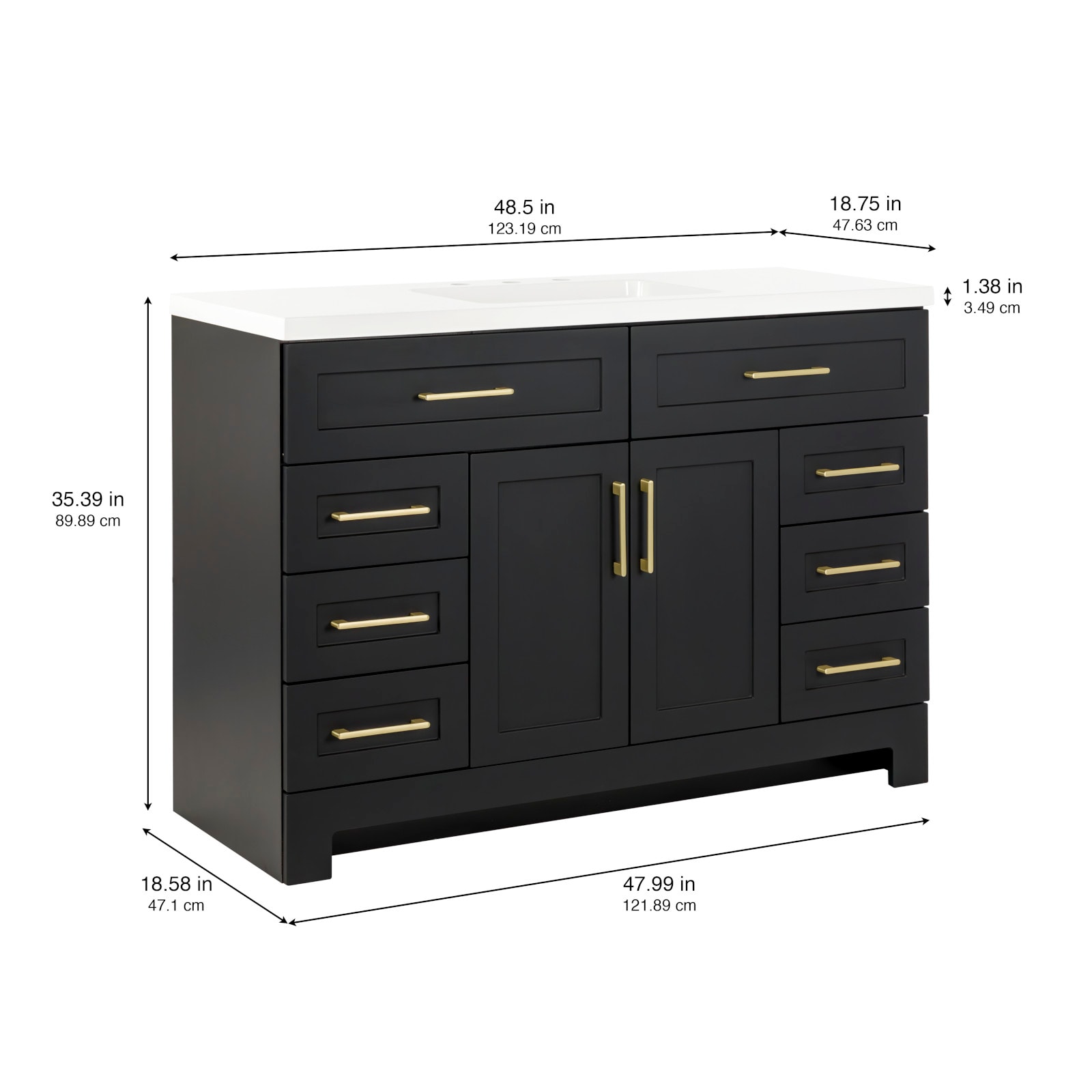 Style Selections W054948P2-MB Bath-Vanity-Combo - View #4