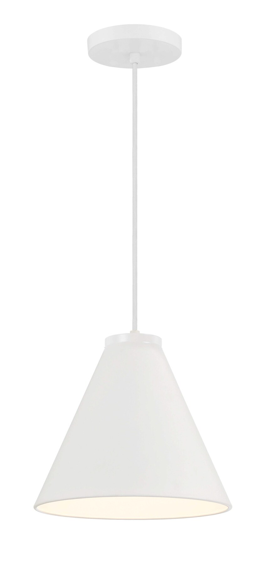 Minka Lavery 6201-44 Vantage White Transitional Geometric Medium Hanging Pendant light