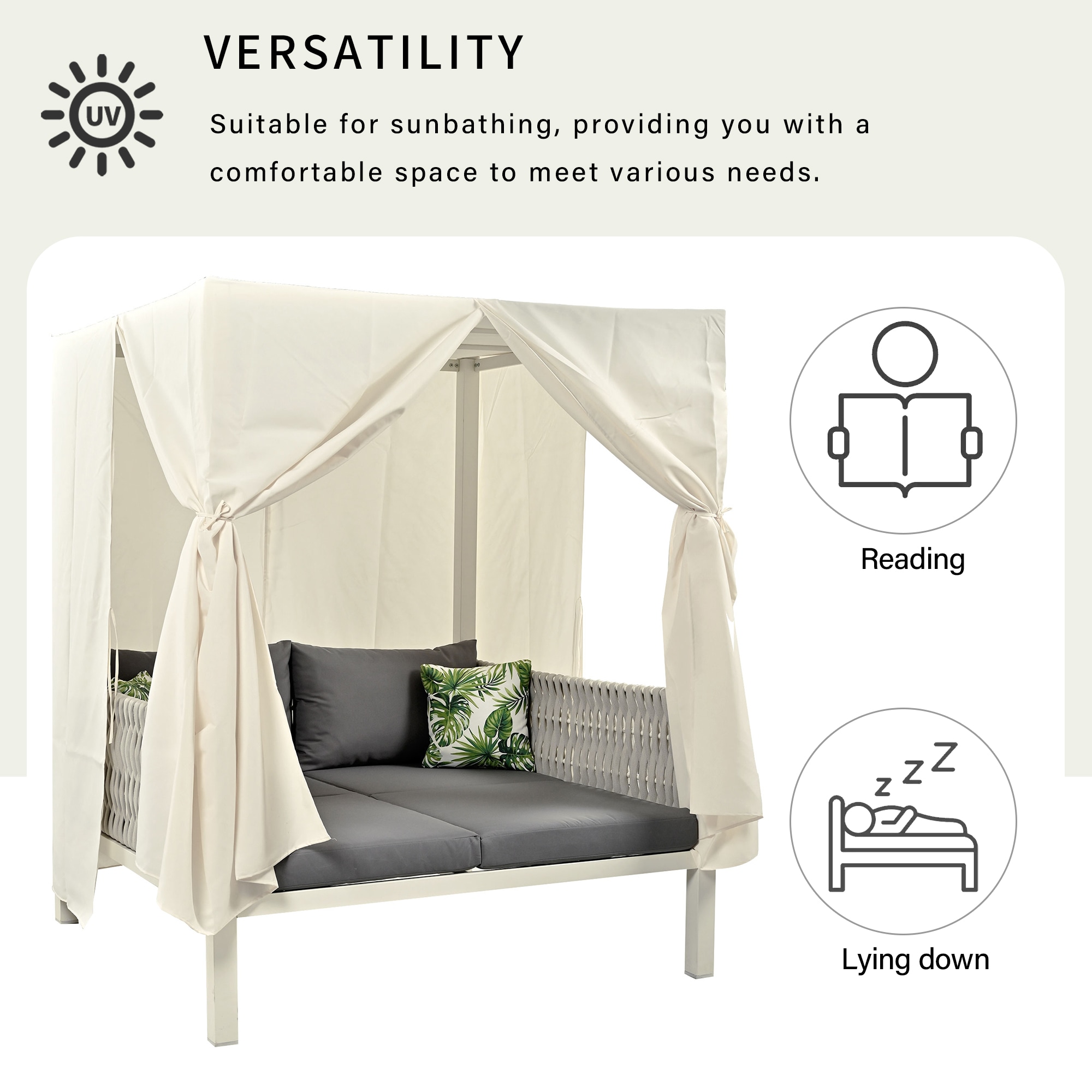 JIMSMAISON BOUSPDB06GR-BEG Patio-Sofas-Daybeds - View #3