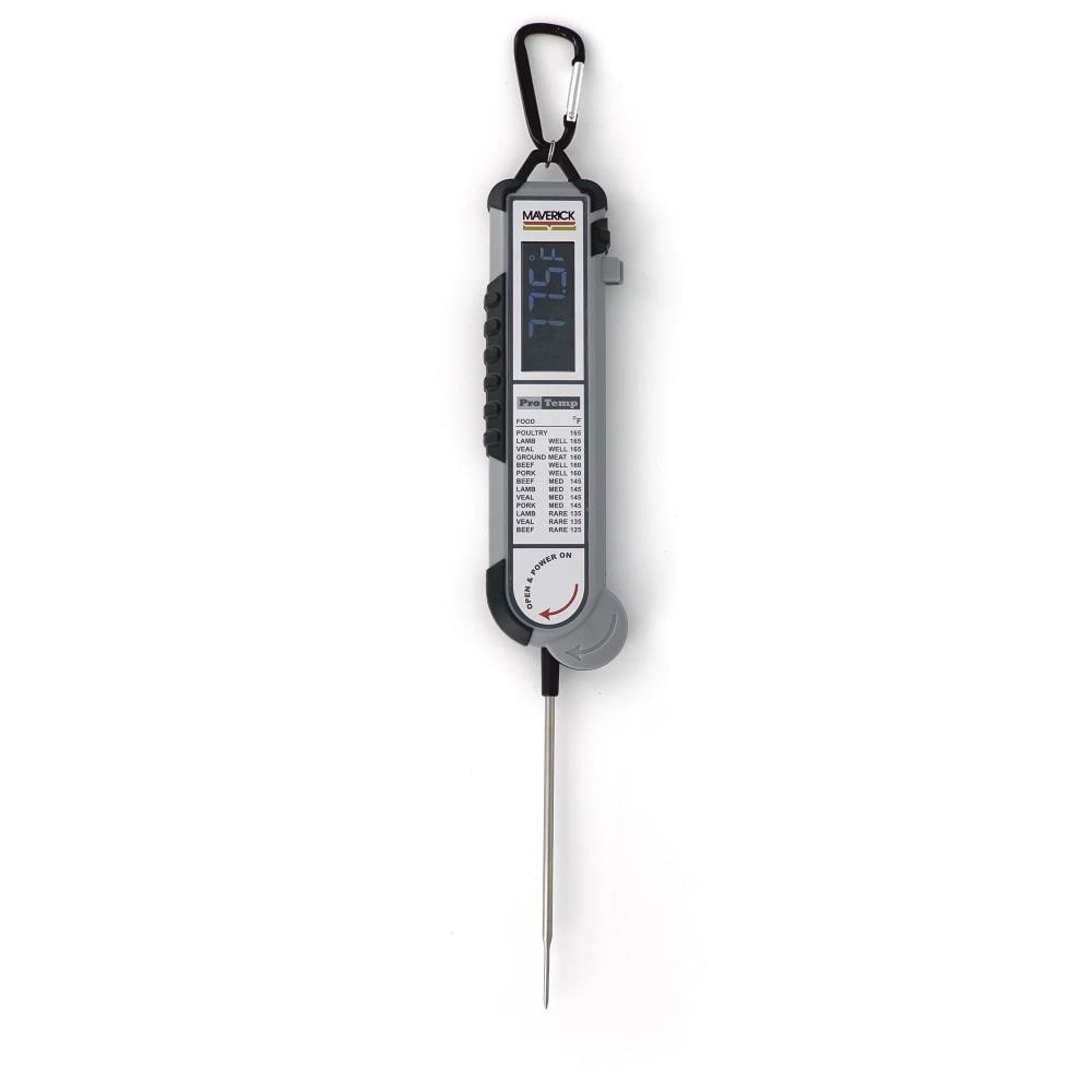 MAVERICK Pro-Temp Commercial Smoker BBQ Meat Thermometer, 5-Inch probe,  White/Gray