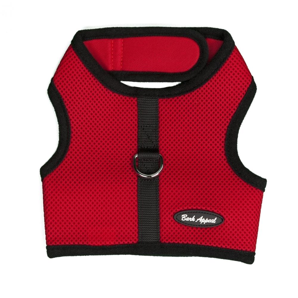 Bark Appeal Wrap N Go Mesh Cloth Hook and Eye Harness Red- Large at ...